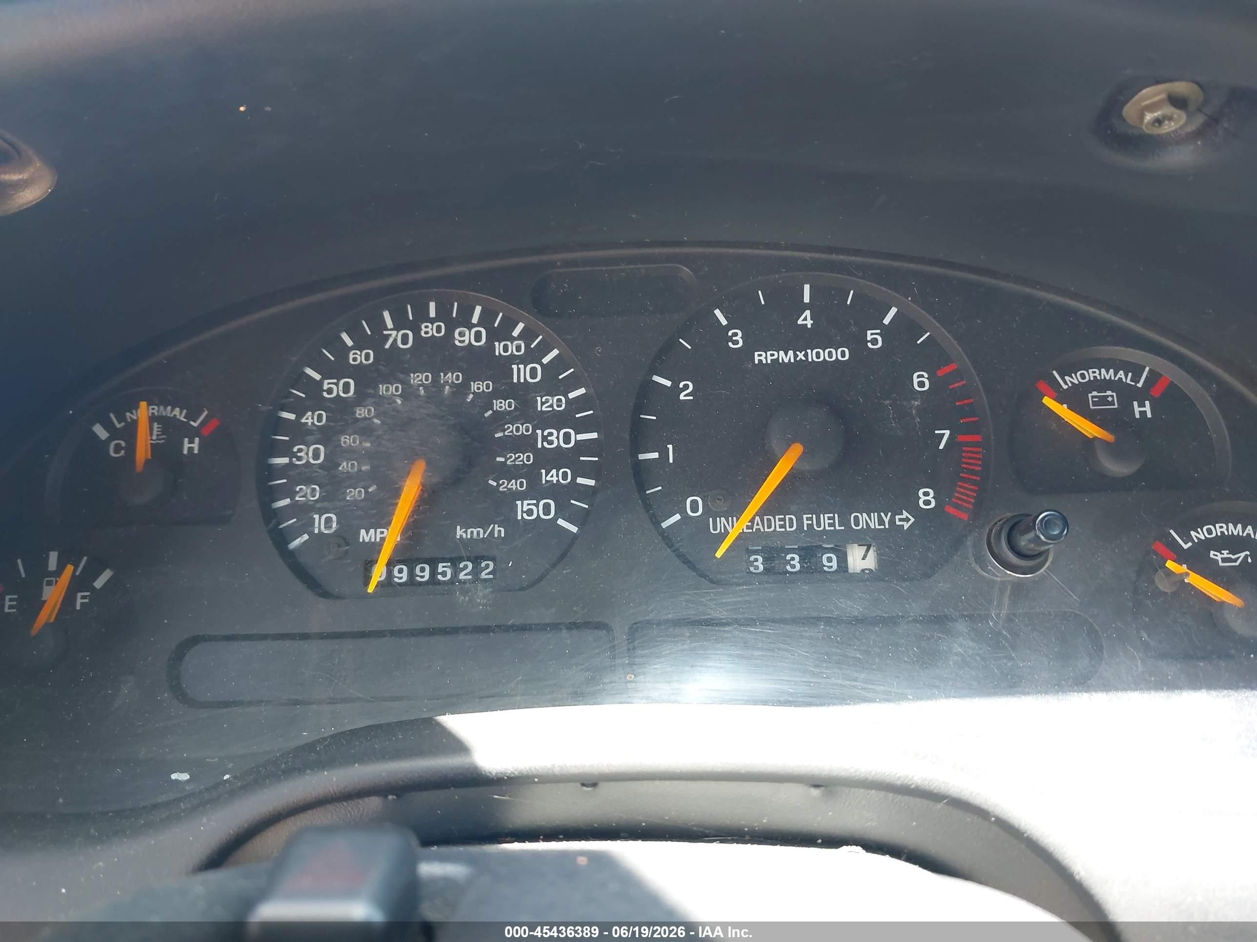 1998 Ford Mustang Gt Black vin: 1FAFP42X8WF257846