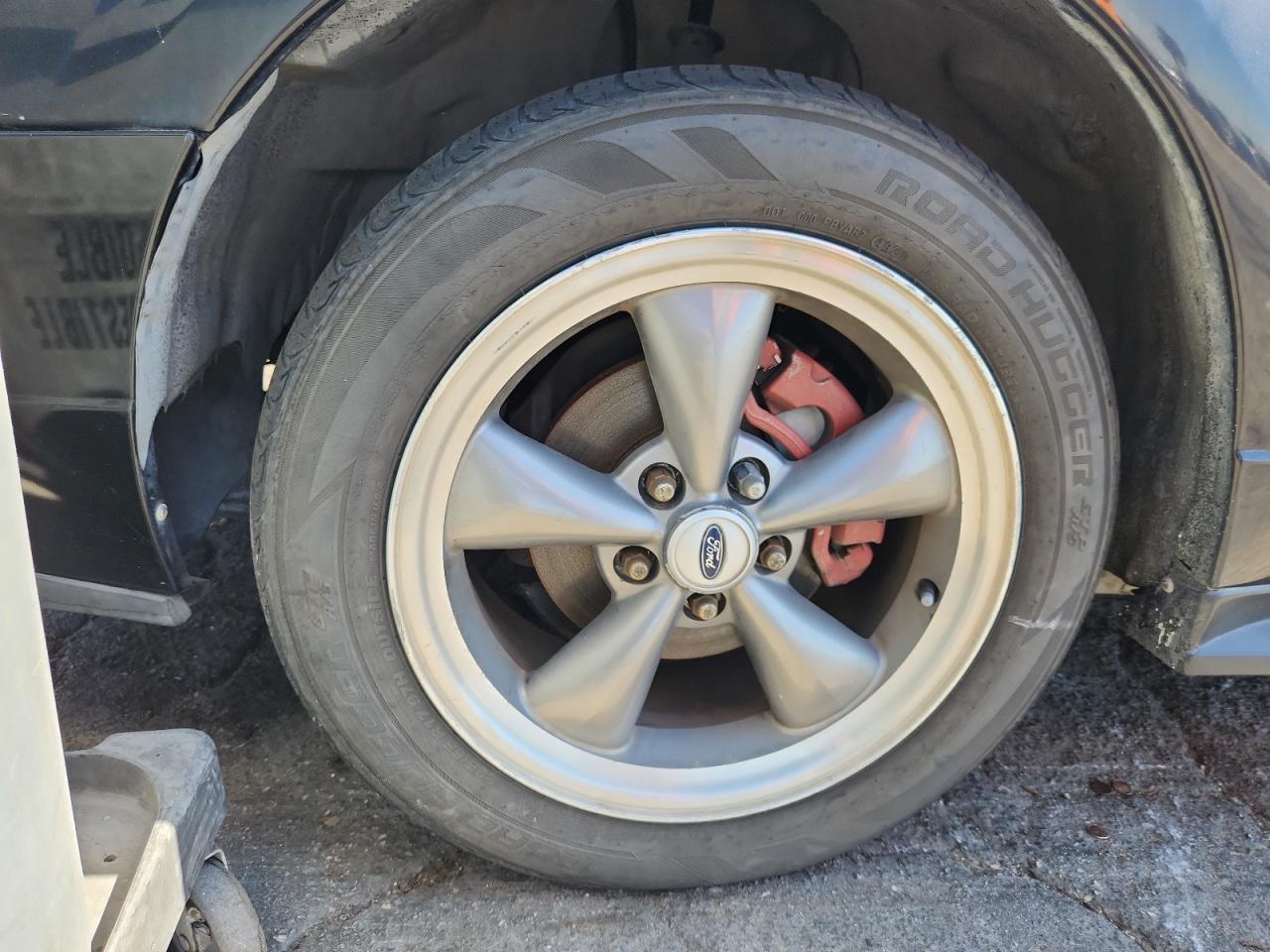 2000 Ford Mustang Gt Black vin: 1FAFP42X8YF193780 Damage: Left Front Wheel, Curb Rash, > 12 Inches