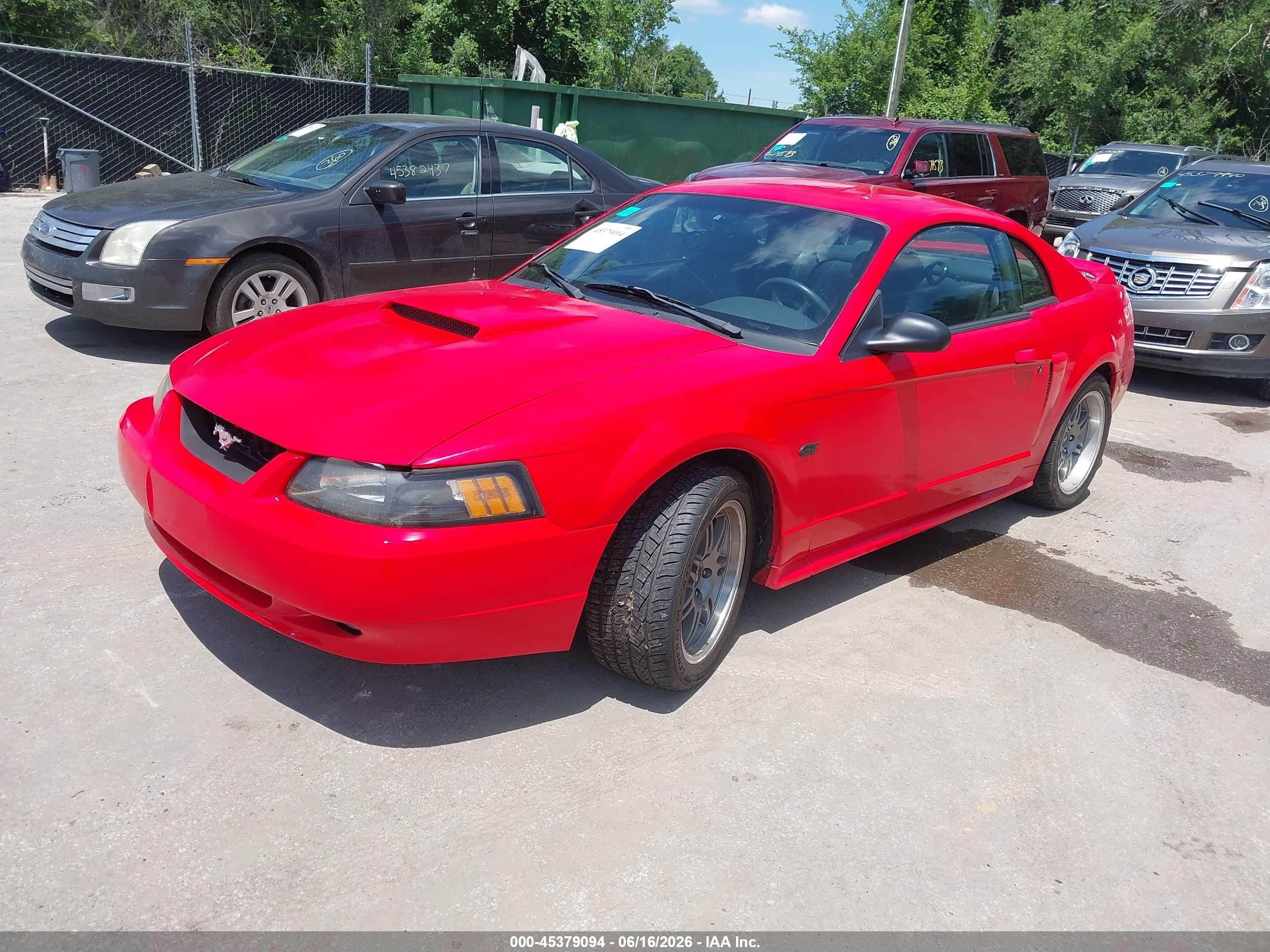2000 Ford Mustang Gt Red vin: 1FAFP42X8YF215406