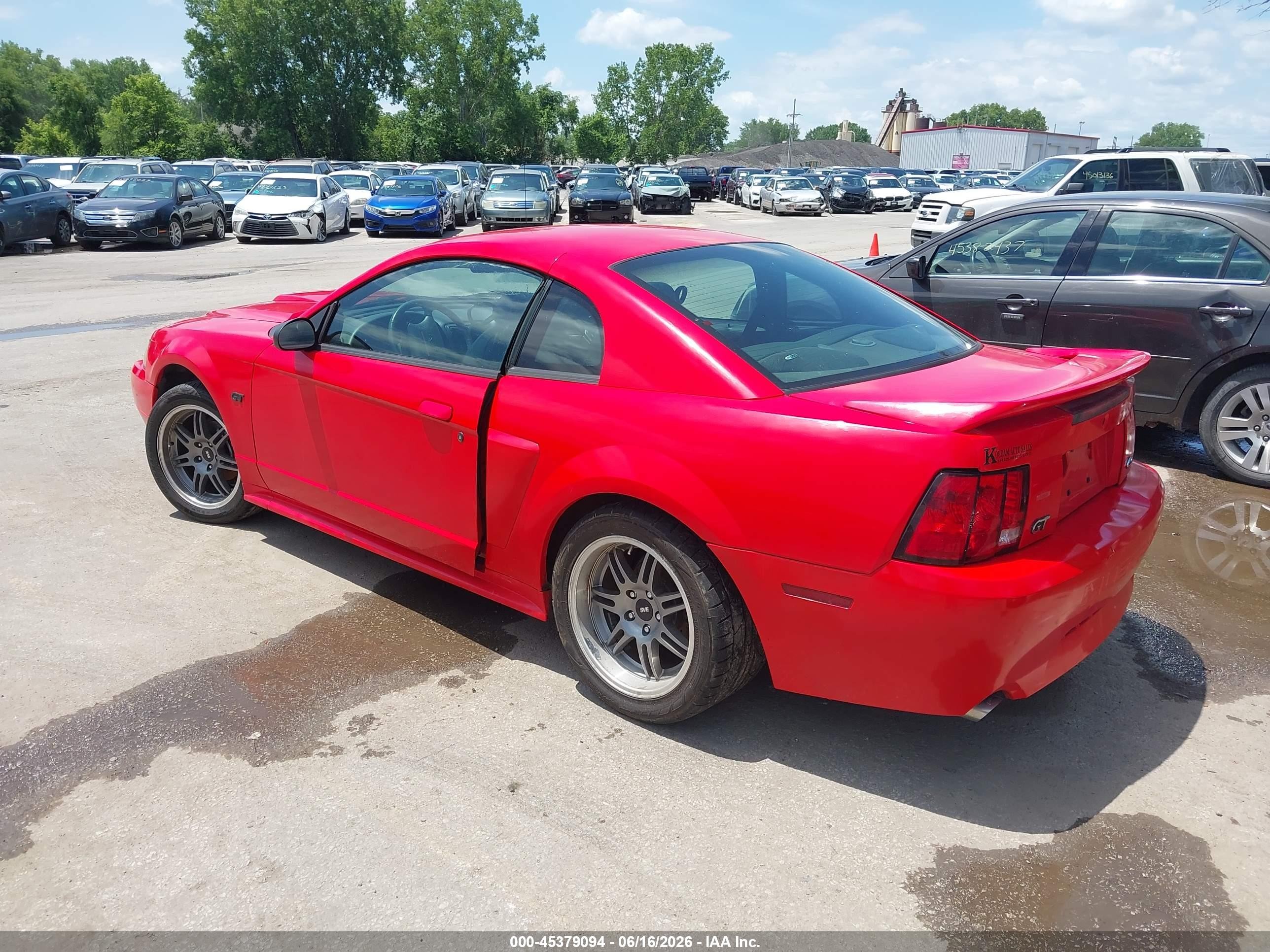 2000 Ford Mustang Gt Red vin: 1FAFP42X8YF215406