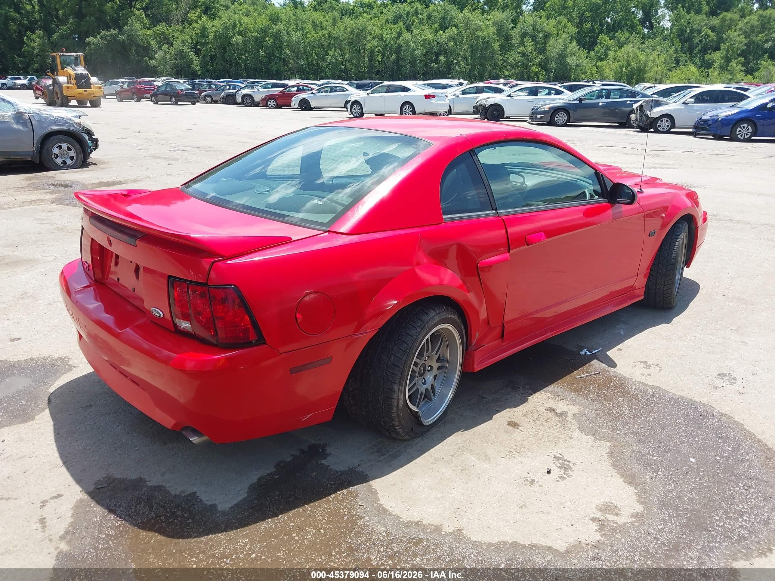 2000 Ford Mustang Gt Red vin: 1FAFP42X8YF215406