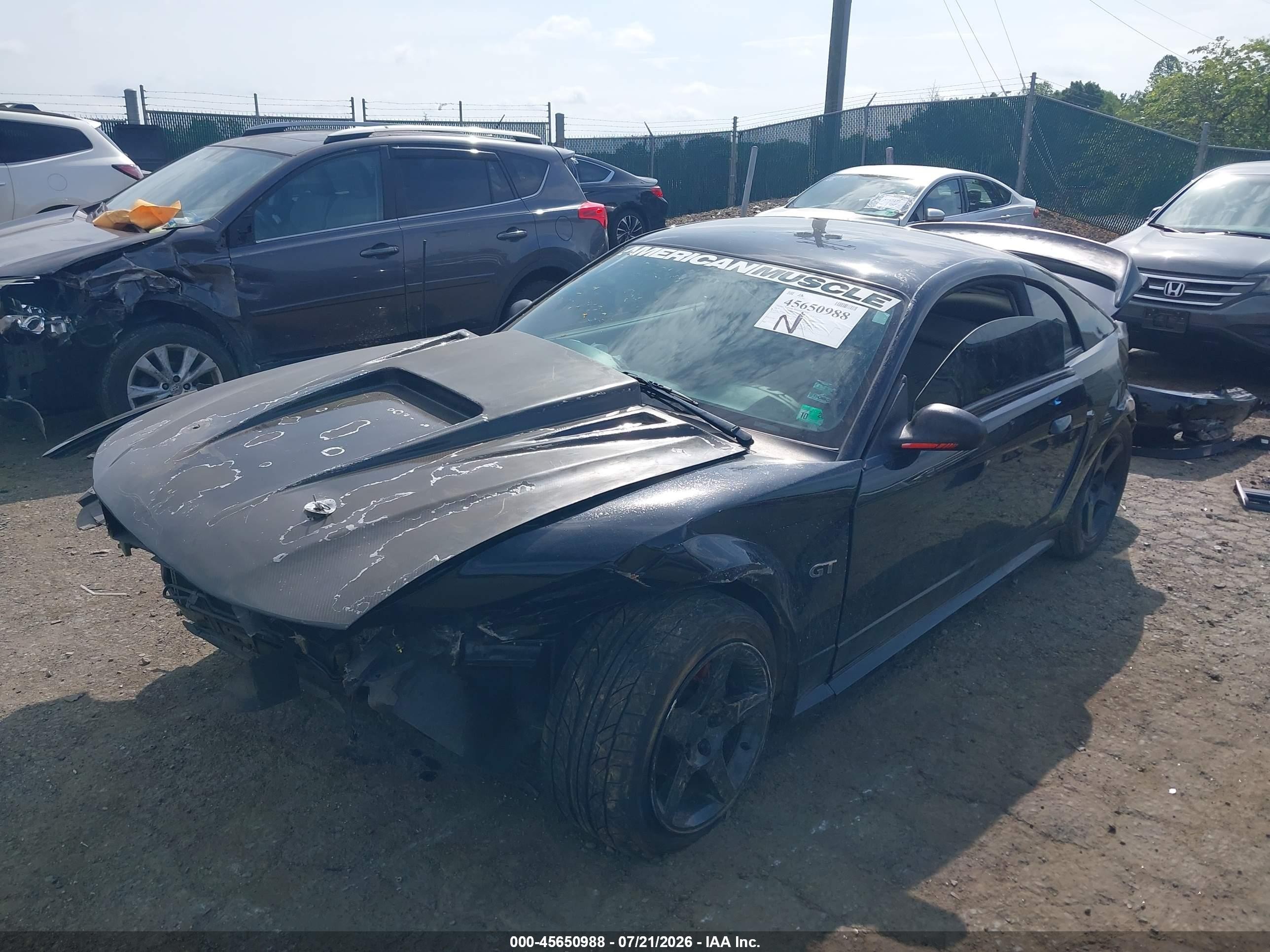 2000 Ford Mustang Gt Black vin: 1FAFP42X8YF291238
