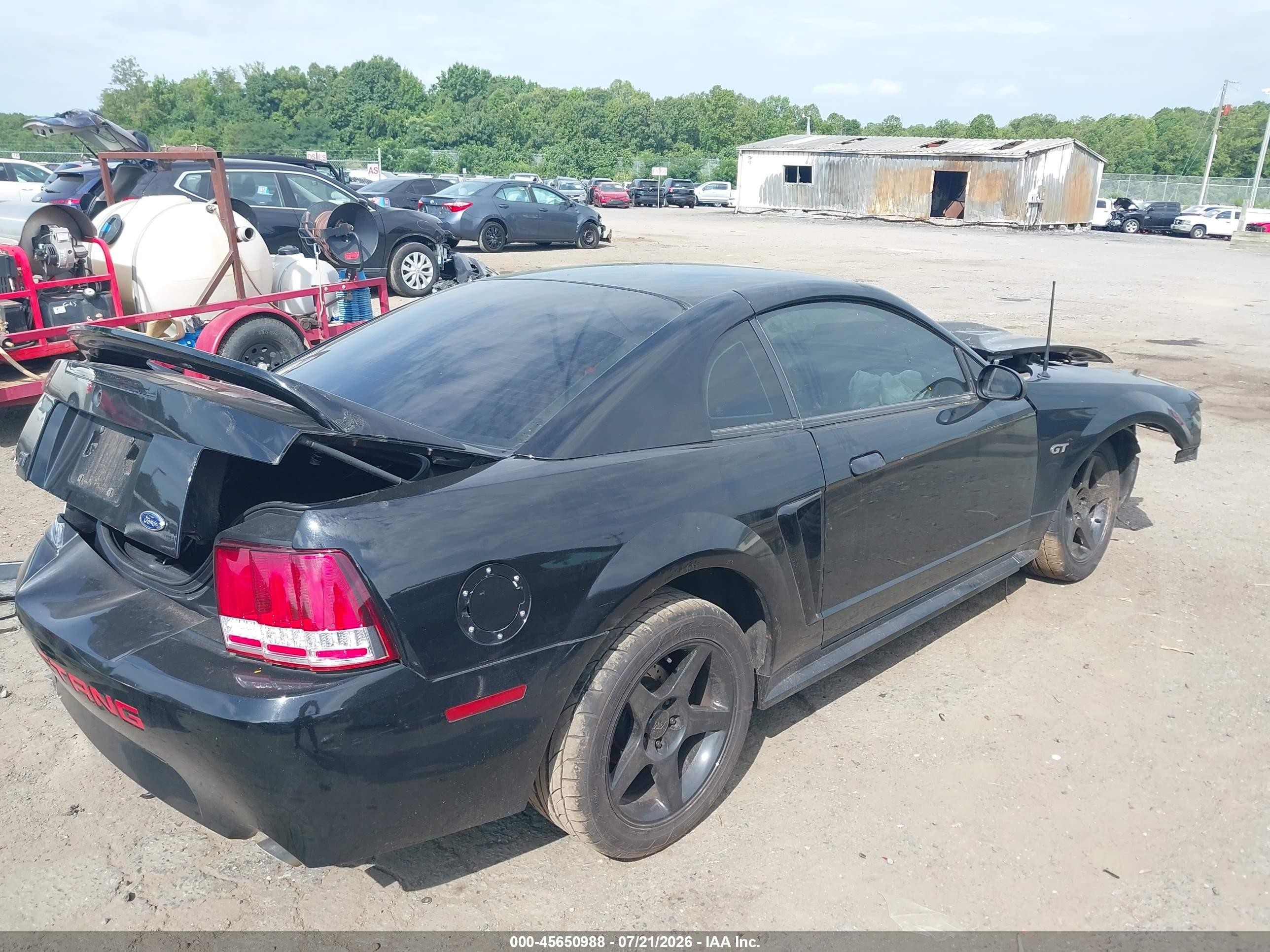 2000 Ford Mustang Gt Black vin: 1FAFP42X8YF291238