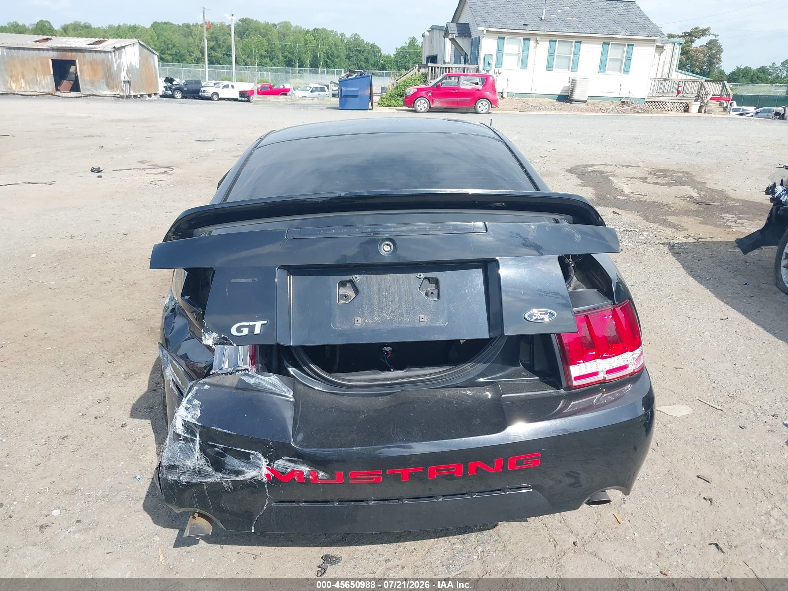2000 Ford Mustang Gt Black vin: 1FAFP42X8YF291238