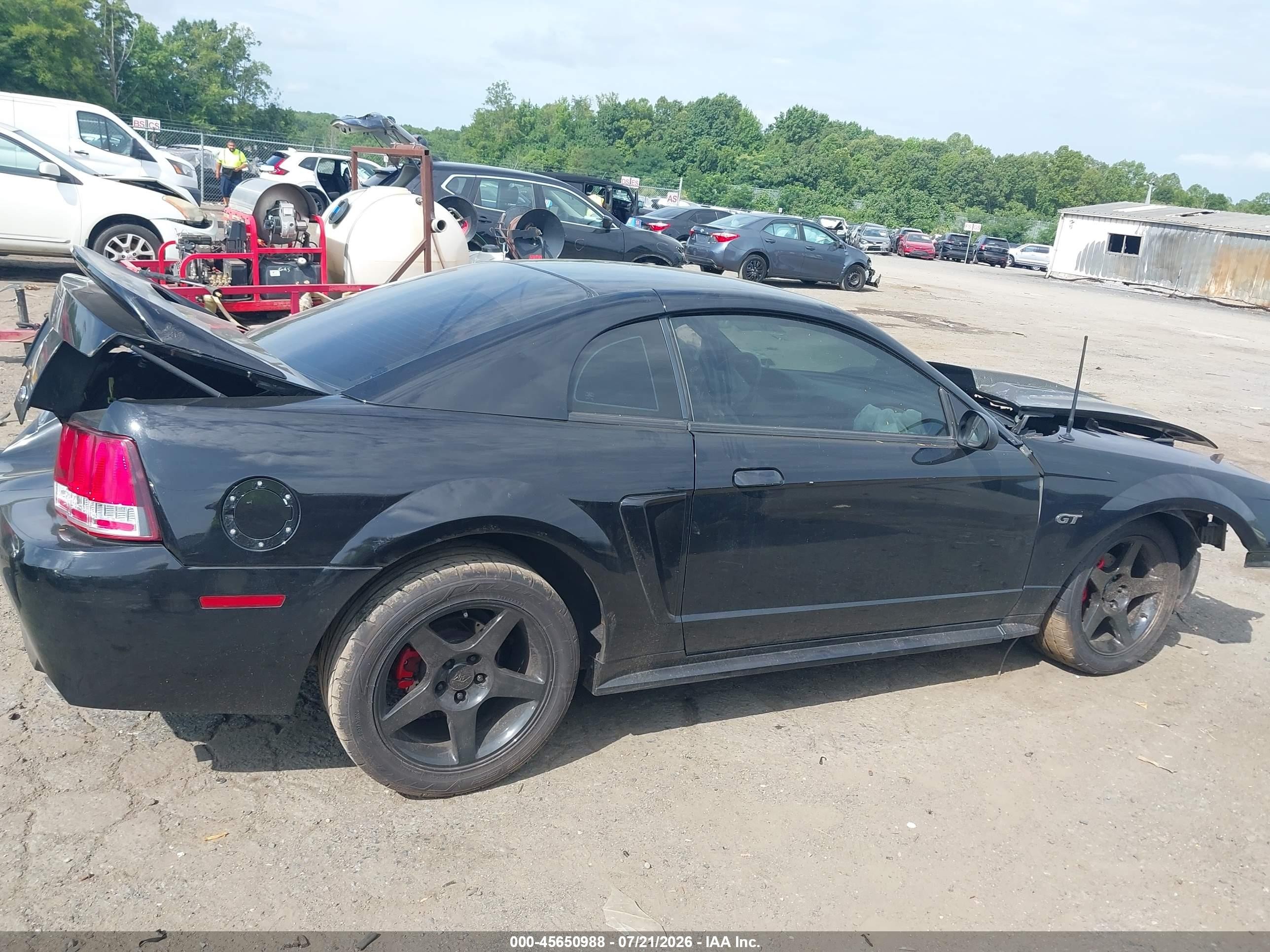 2000 Ford Mustang Gt Black vin: 1FAFP42X8YF291238