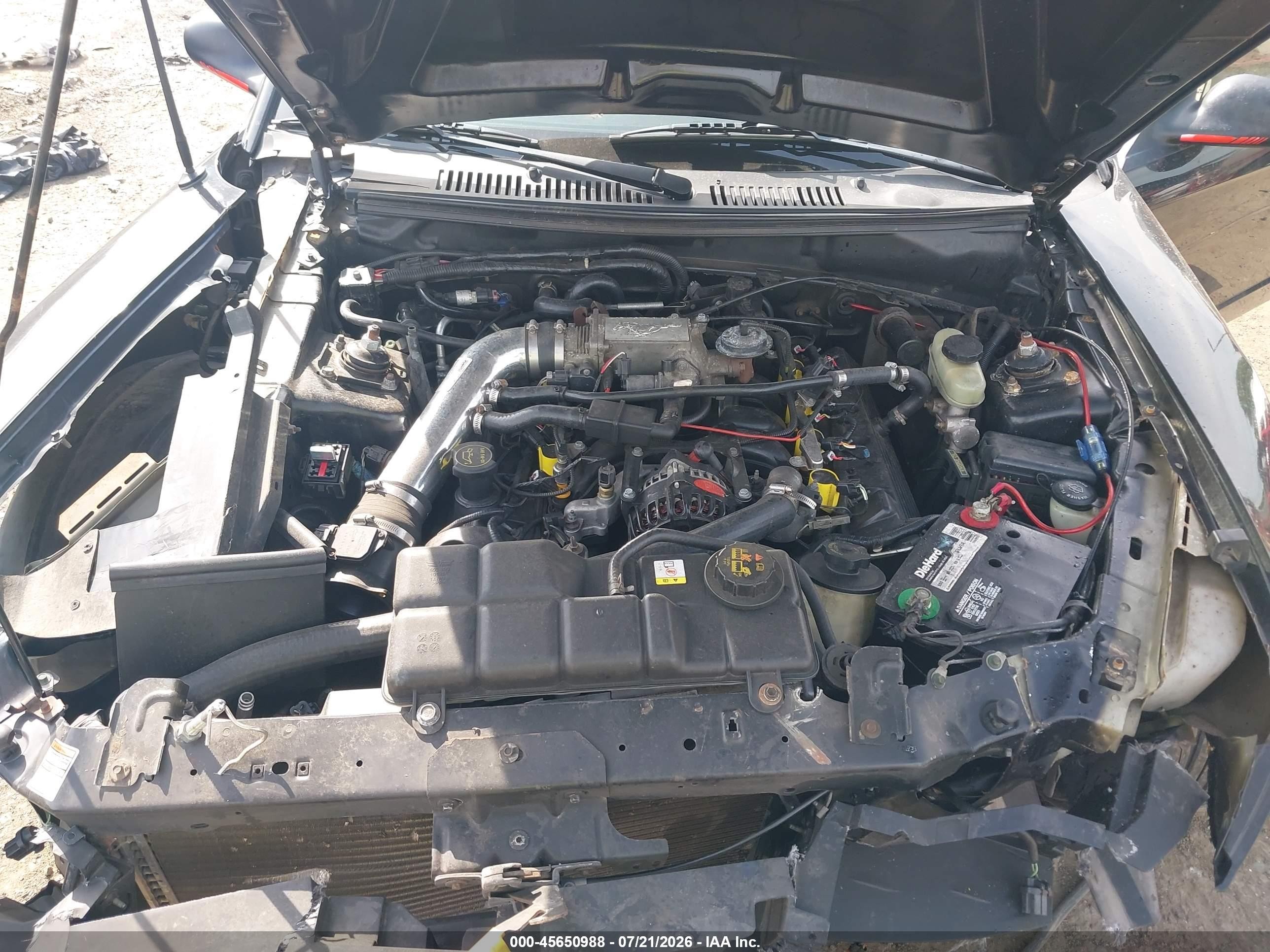 2000 Ford Mustang Gt Black vin: 1FAFP42X8YF291238