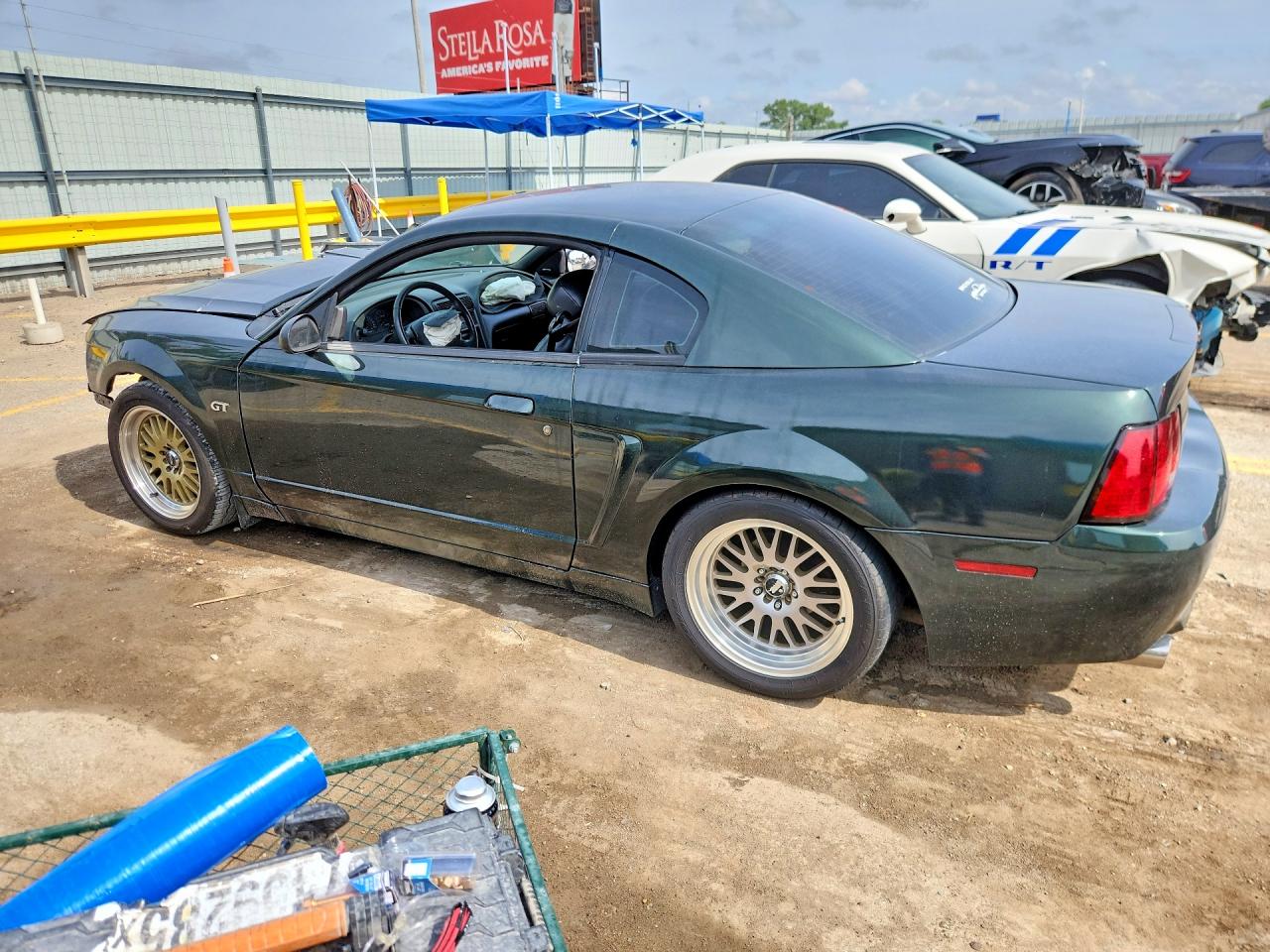 2001 Ford Mustang Gt Зеленый vin: 1FAFP42X91F258304
