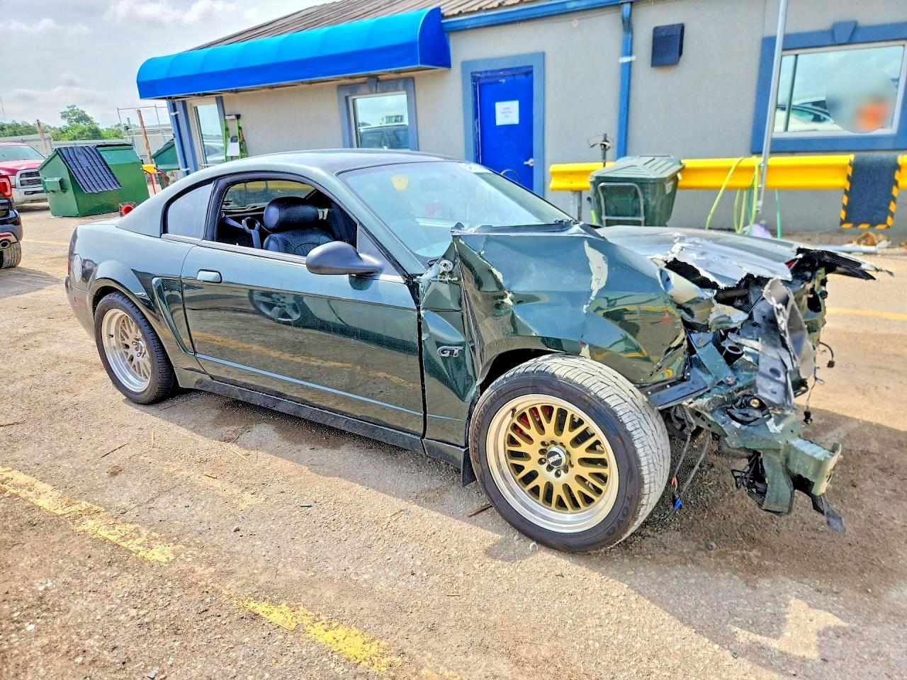 2001 Ford Mustang Gt Зеленый vin: 1FAFP42X91F258304
