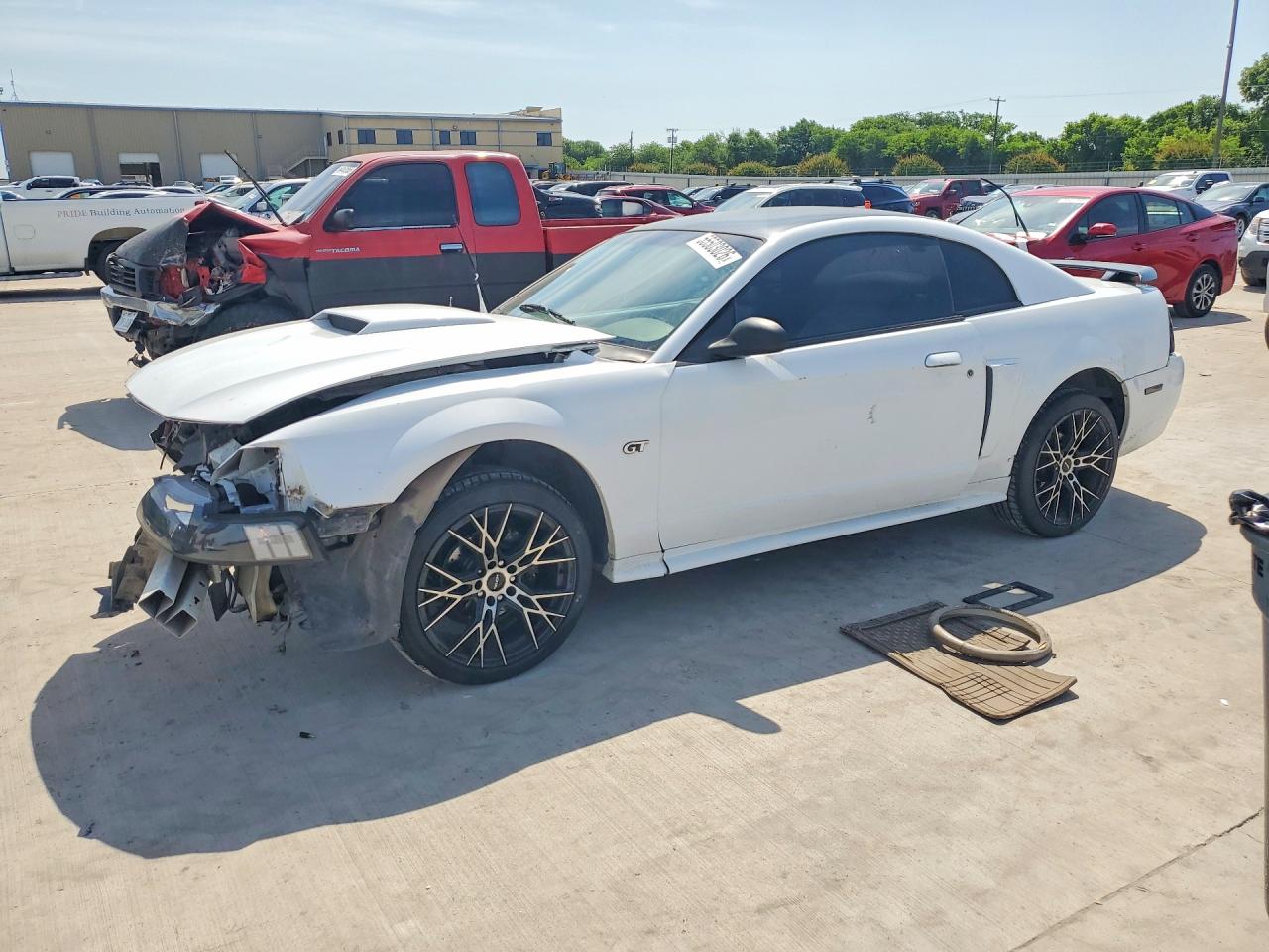 2002 Ford Mustang Gt White vin: 1FAFP42X92F186912