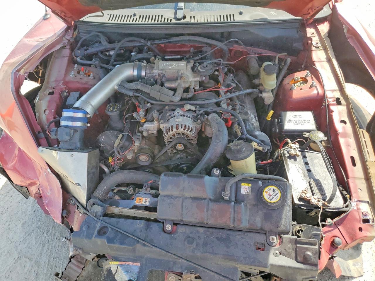 2002 Ford Mustang Gt Burgundy vin: 1FAFP42X92F217141