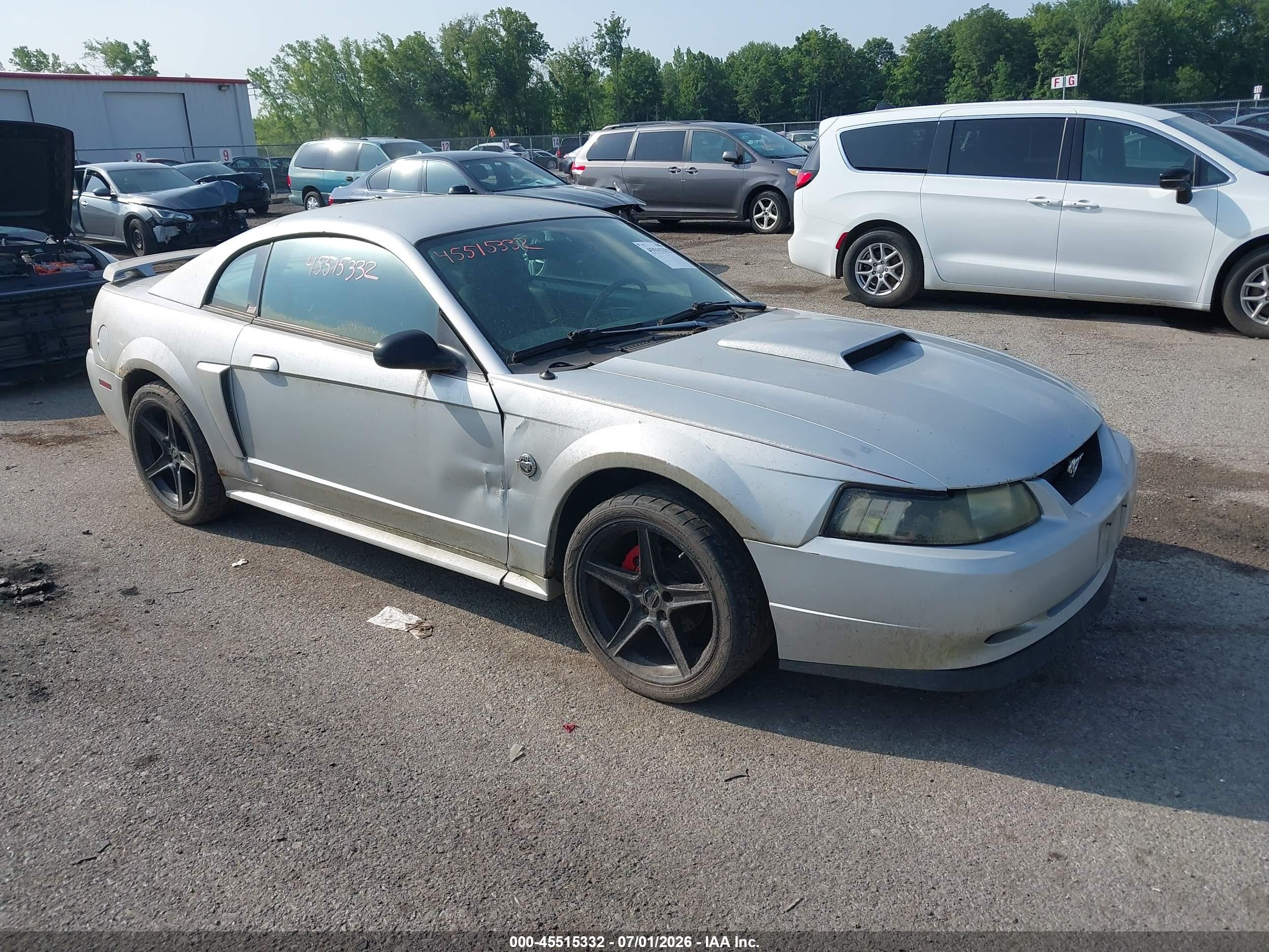 2004 Ford Mustang Gt Silver vin: 1FAFP42X94F222262