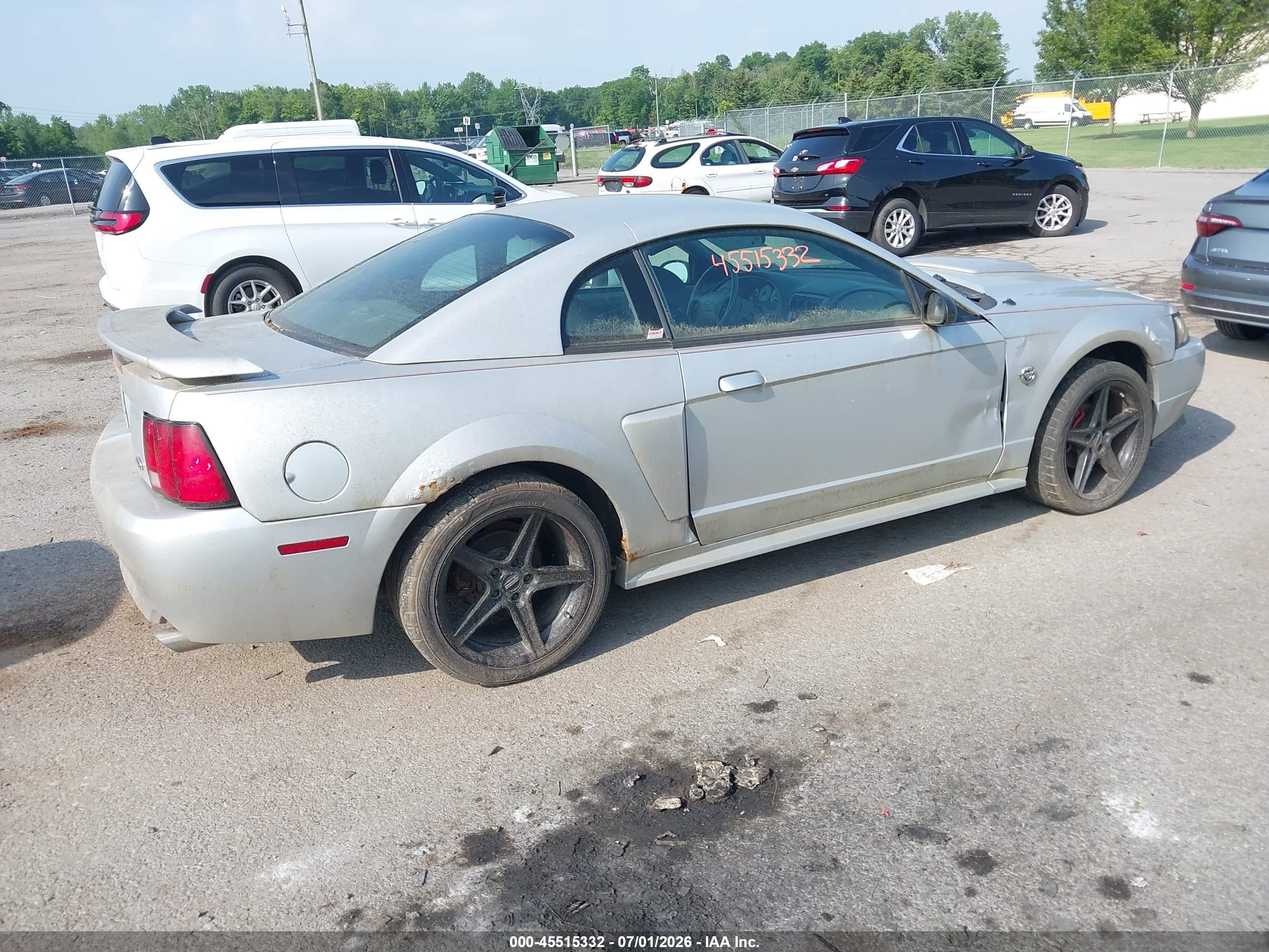 2004 Ford Mustang Gt Серебряный vin: 1FAFP42X94F222262