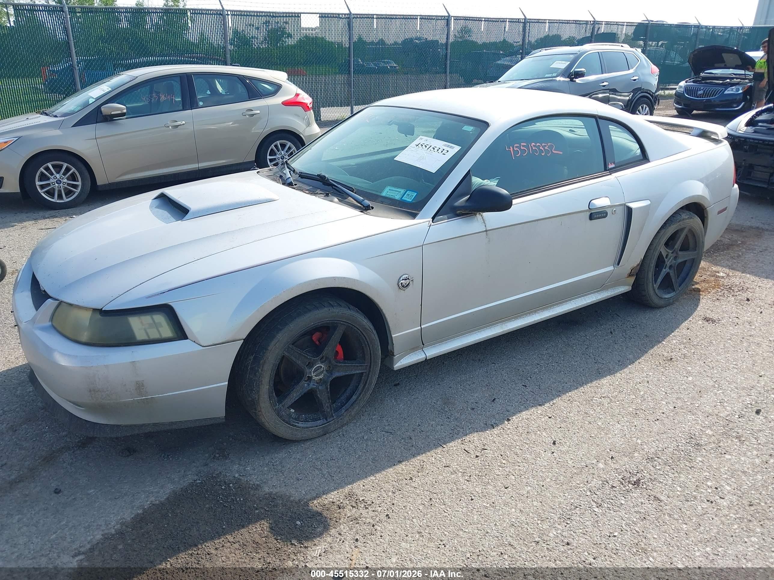 2004 Ford Mustang Gt Серебряный vin: 1FAFP42X94F222262