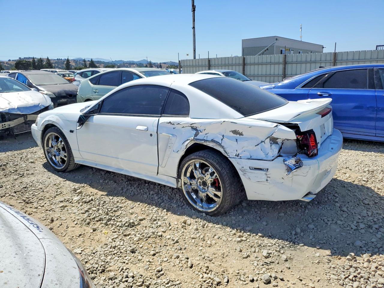 2000 Ford Mustang Gt White vin: 1FAFP42X9YF123835