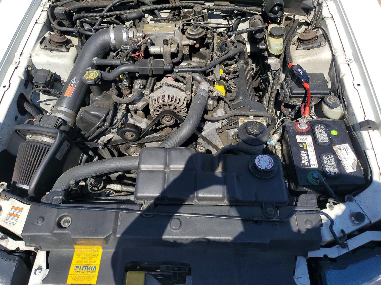 2000 Ford Mustang Gt White vin: 1FAFP42X9YF123835