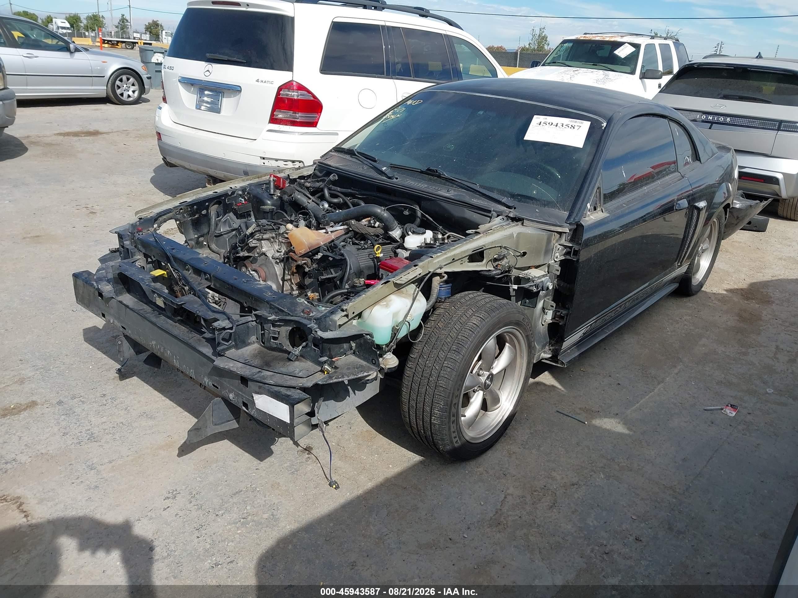 2003 Ford Mustang Gt Черный vin: 1FAFP42XX3F305066