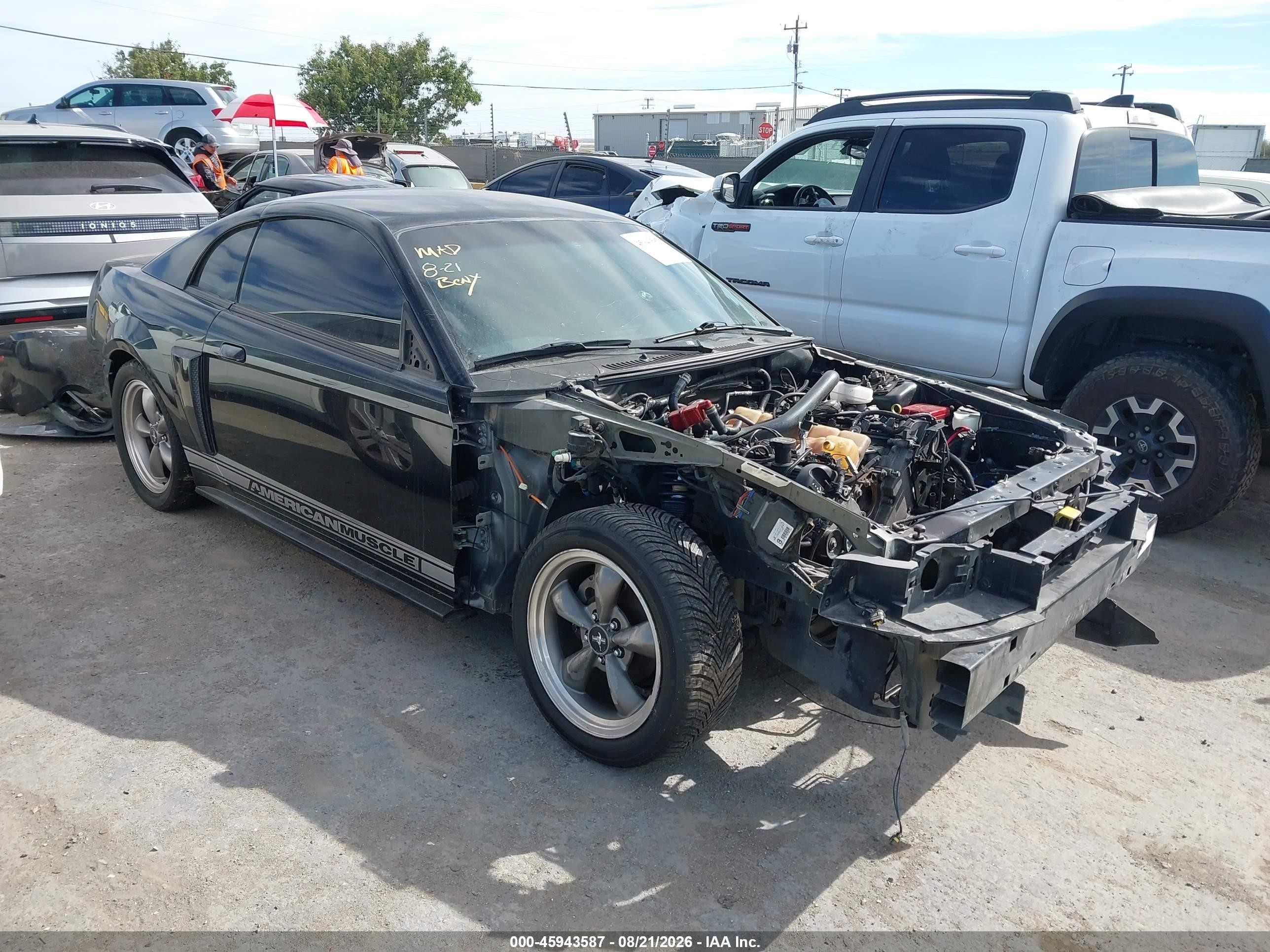 2003 Ford Mustang Gt Black vin: 1FAFP42XX3F305066