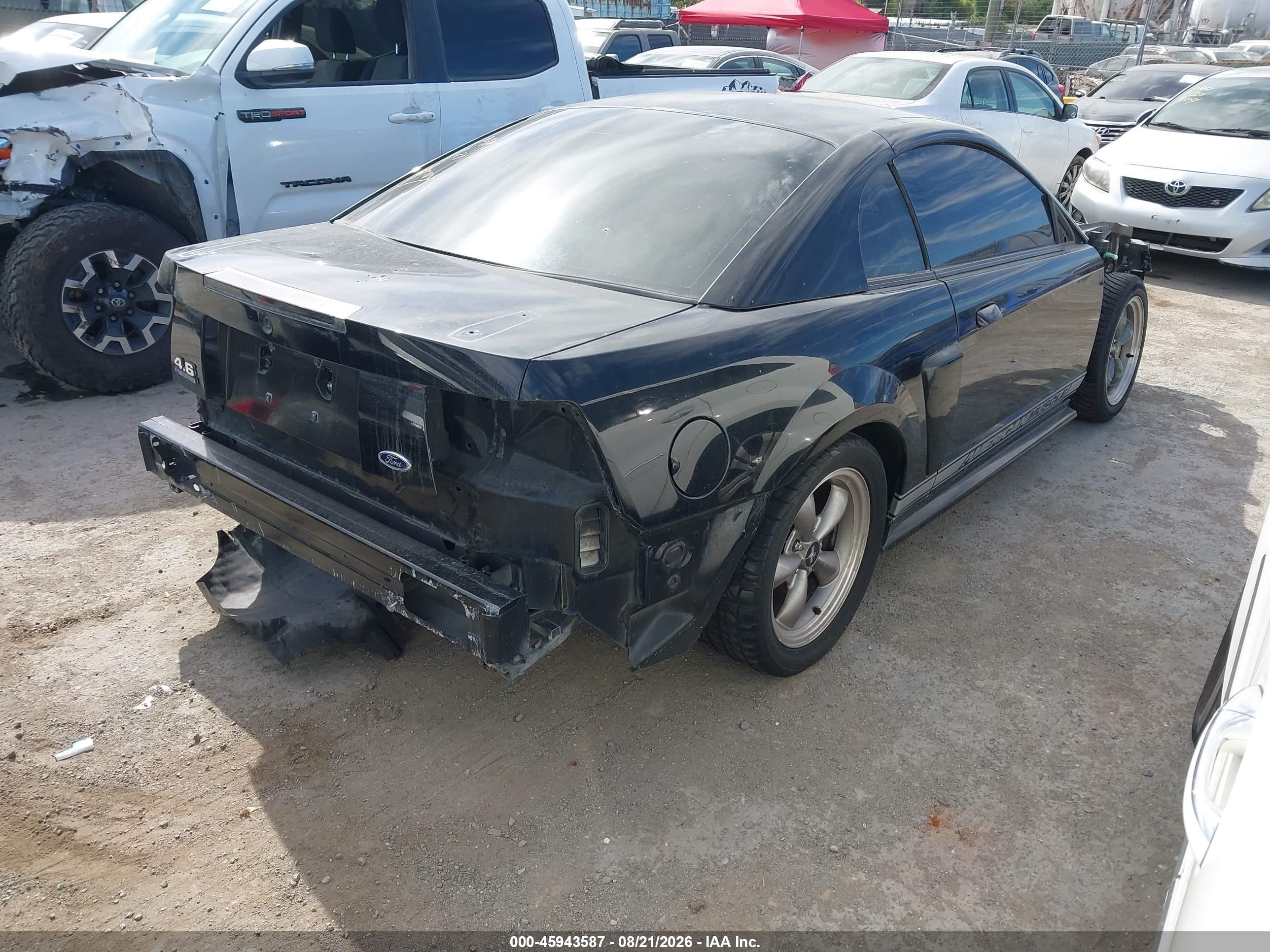 2003 Ford Mustang Gt Черный vin: 1FAFP42XX3F305066
