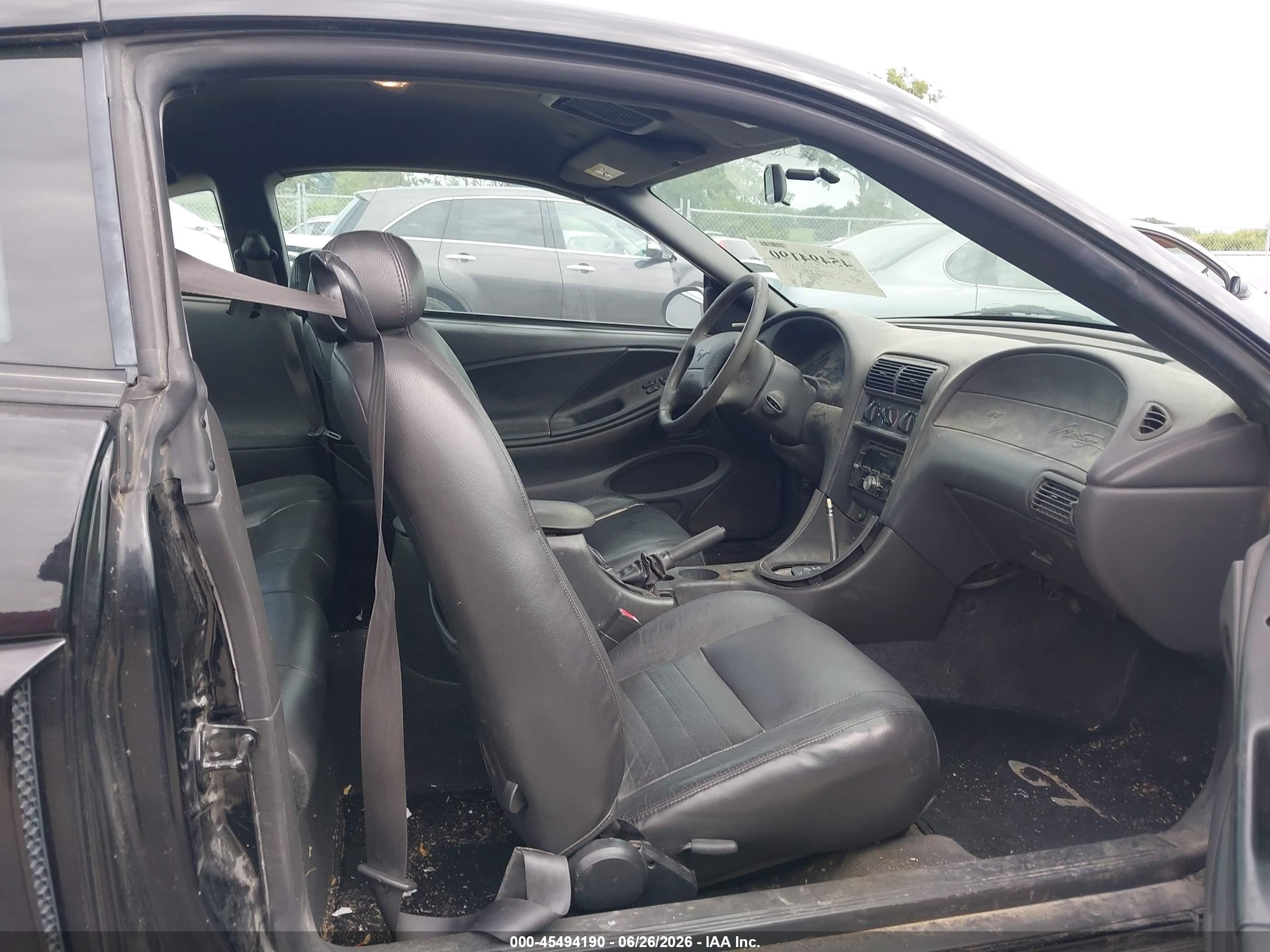 2003 Ford Mustang Gt Black vin: 1FAFP42XX3F406138
