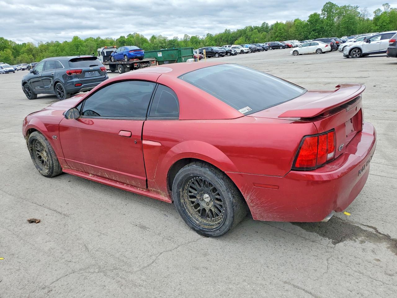 2003 Ford Mustang Gt Burgundy vin: 1FAFP42XX3F454447