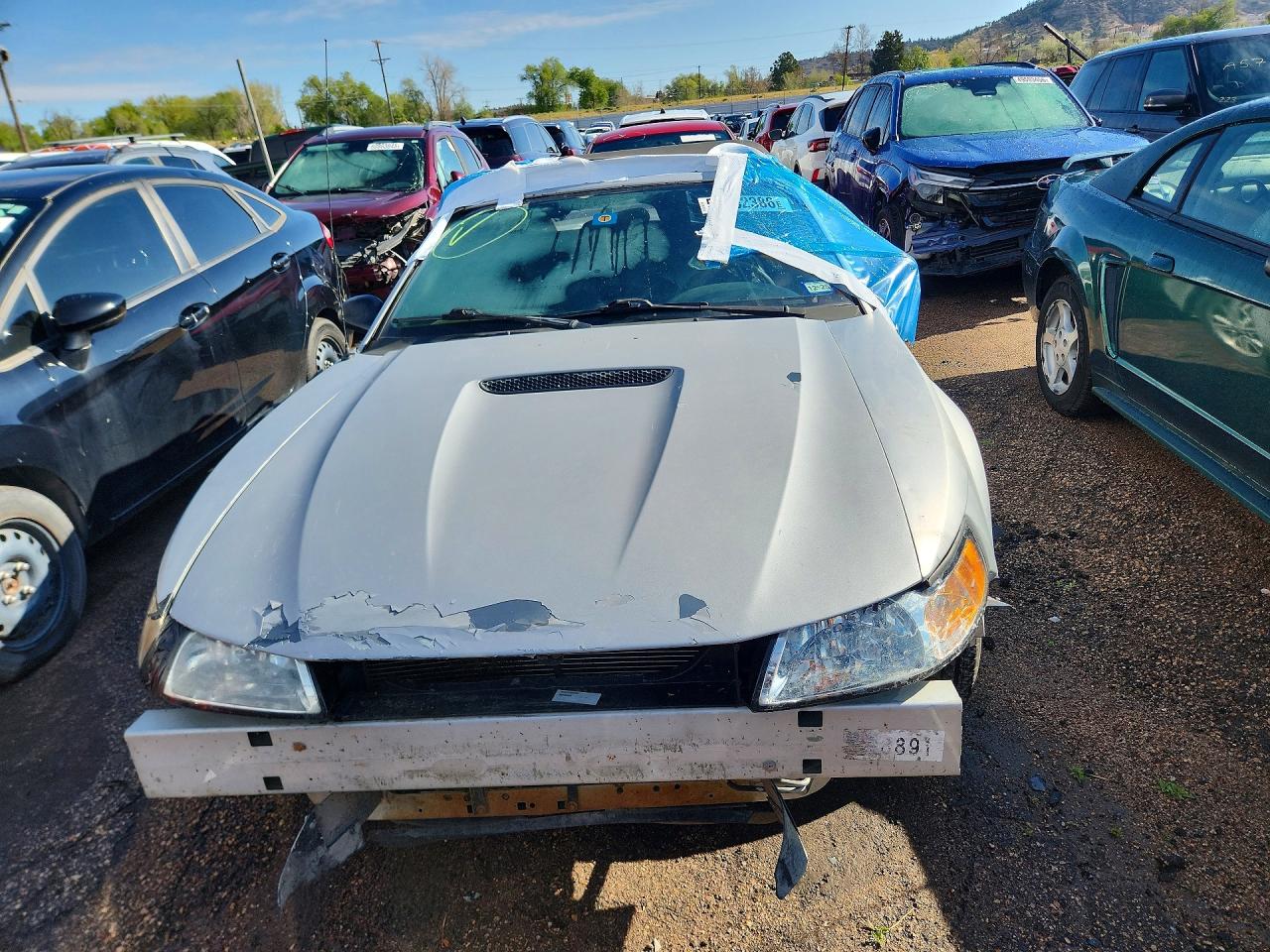 2001 Ford Mustang Silver vin: 1FAFP44401F134733
