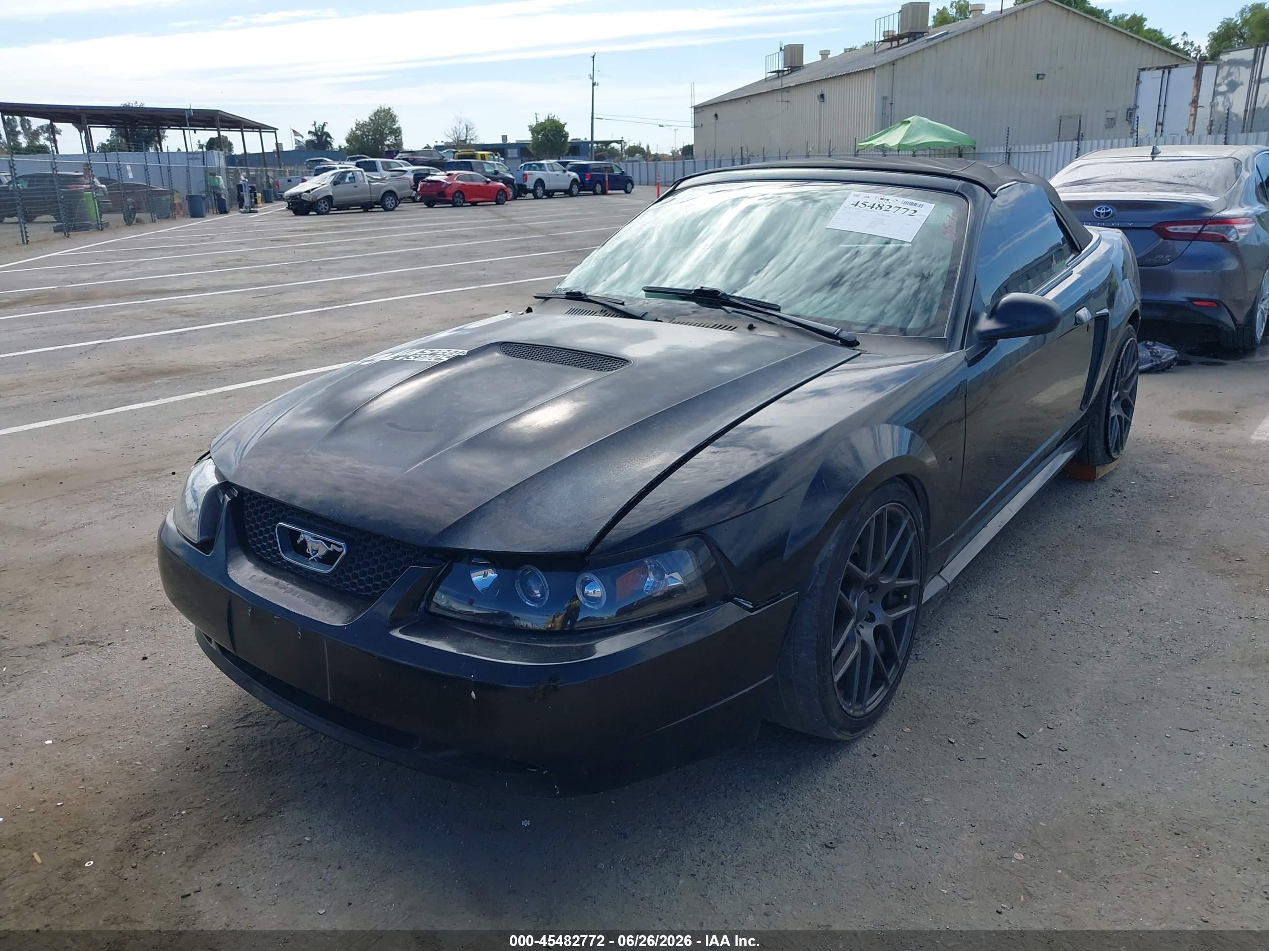 2002 Ford Mustang Deluxe/premium Black vin: 1FAFP44402F179415