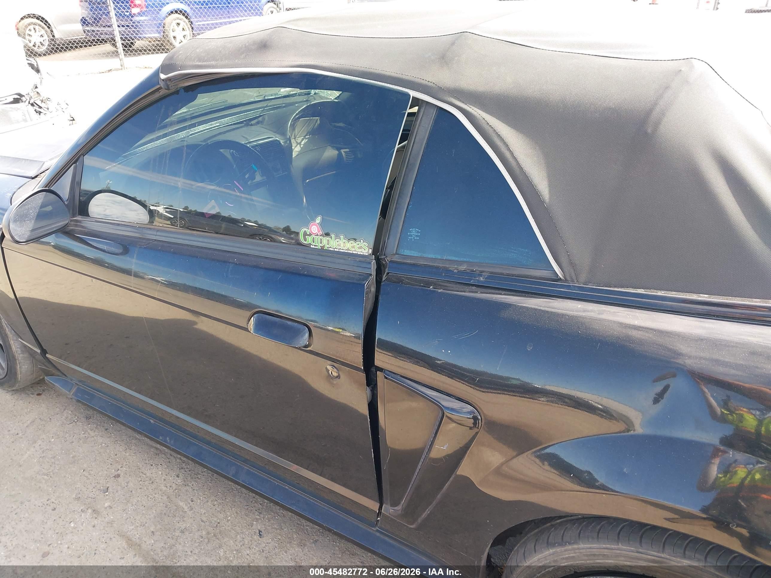 2002 Ford Mustang Deluxe/premium Black vin: 1FAFP44402F179415