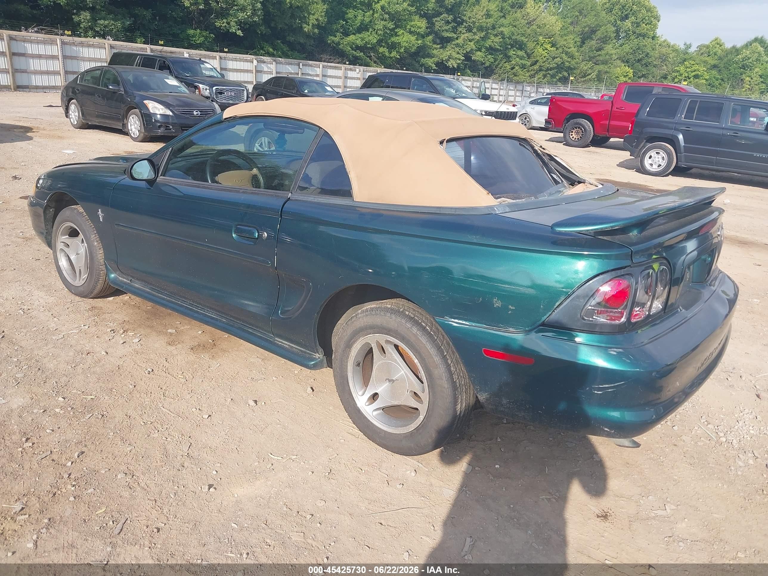 1998 Ford Mustang   Green vin: 1FAFP4440WF134982