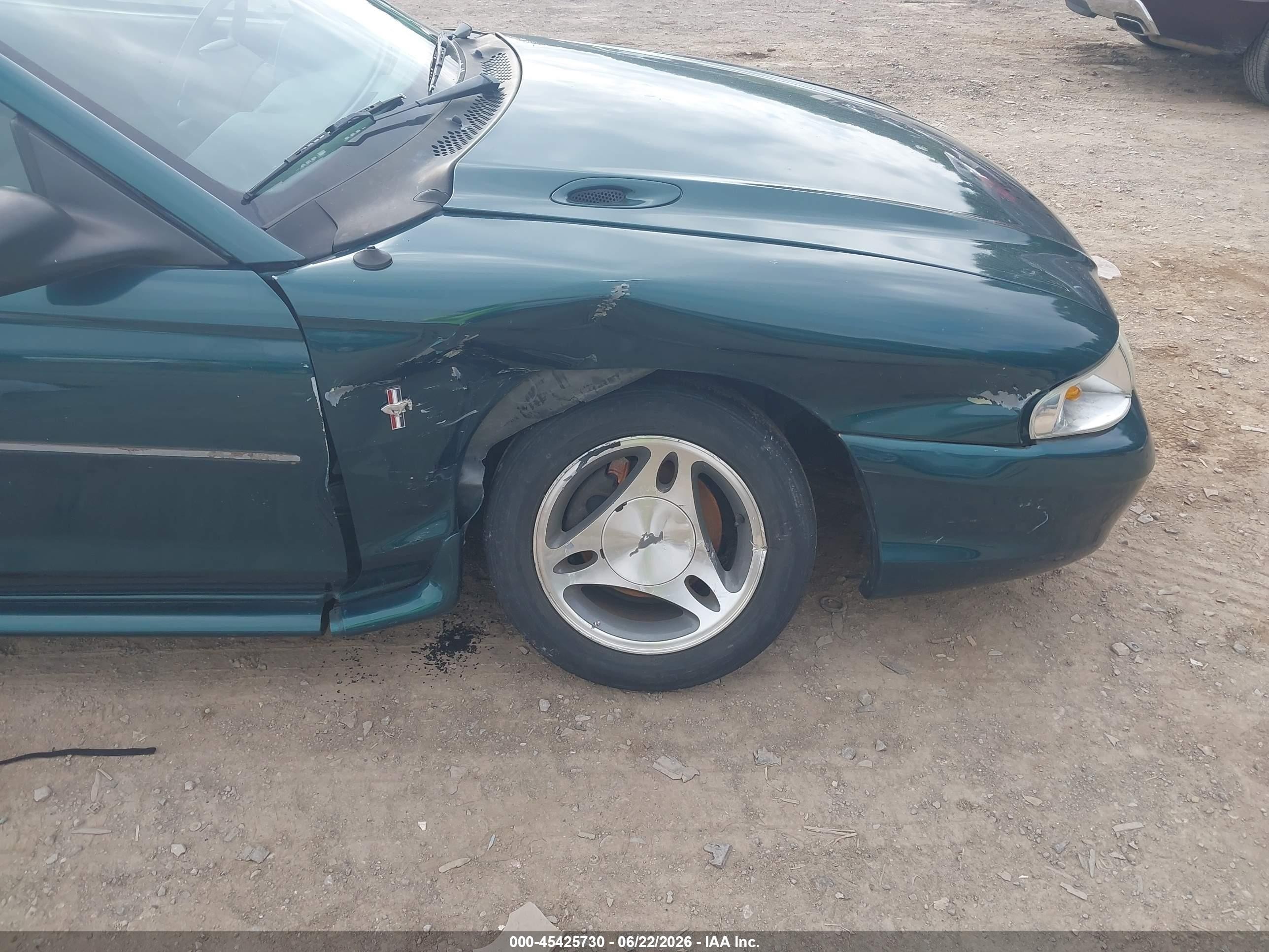 1998 Ford Mustang   Green vin: 1FAFP4440WF134982