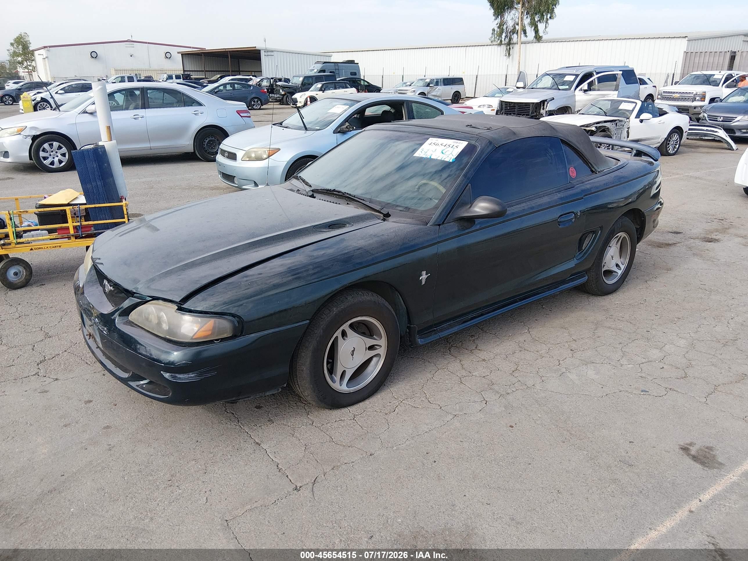 1998 Ford Mustang   Green vin: 1FAFP4440WF155816