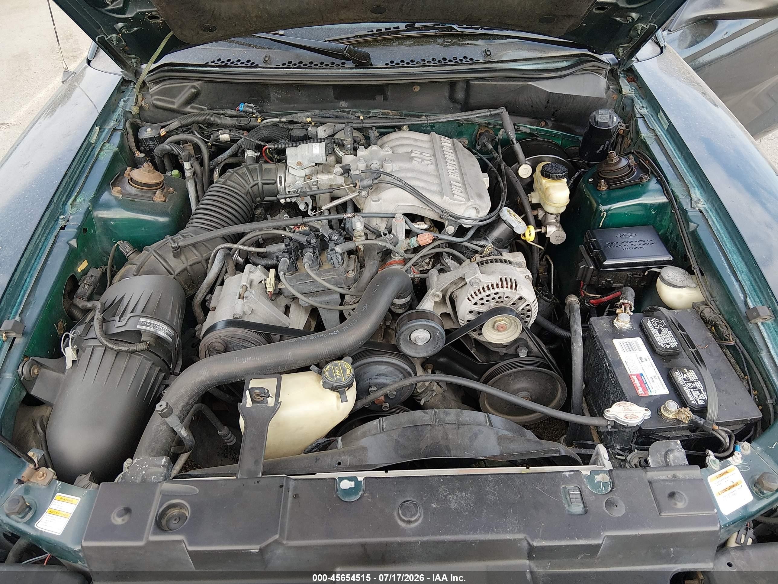 1998 Ford Mustang   Green vin: 1FAFP4440WF155816