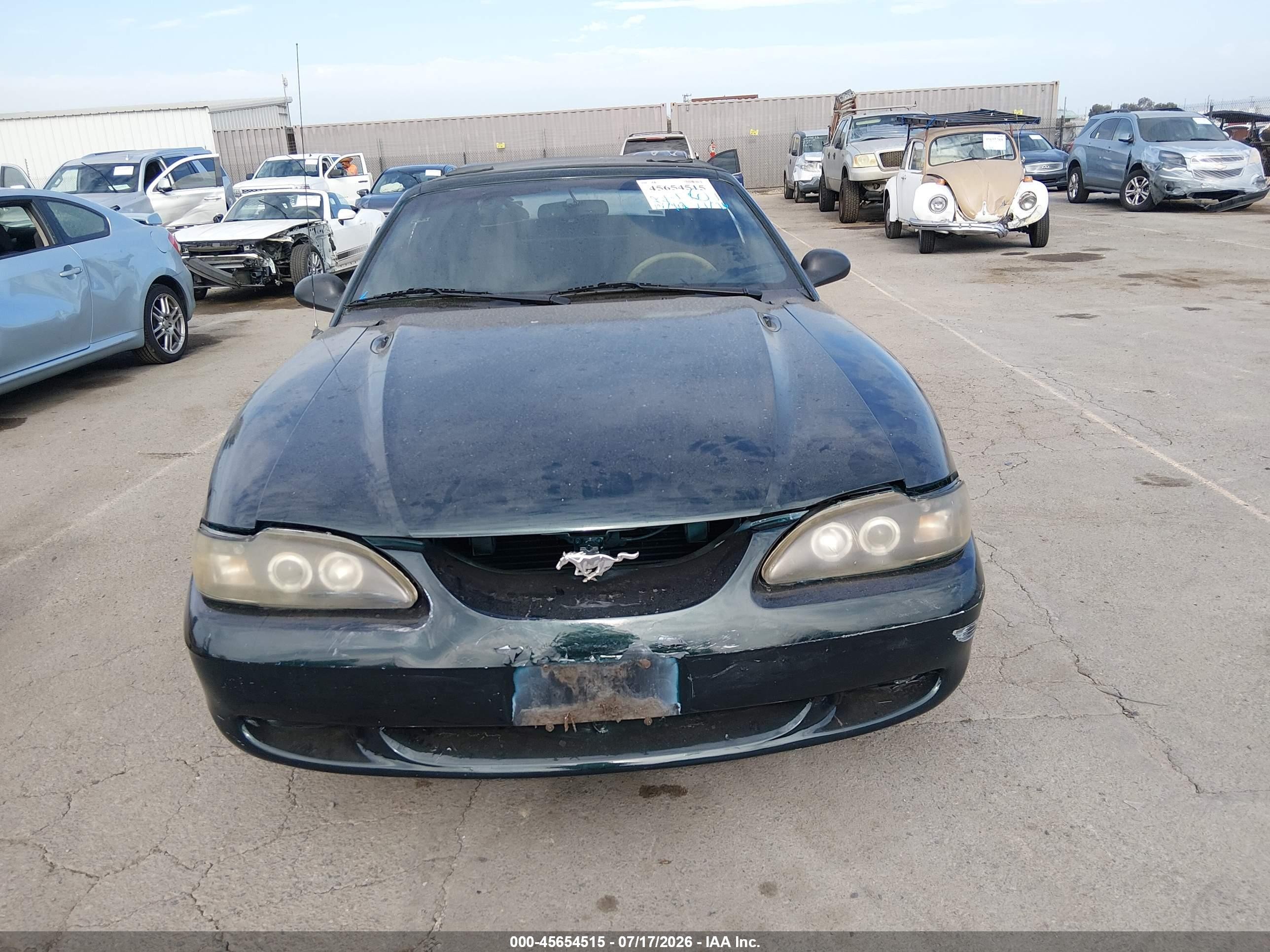 1998 Ford Mustang   Green vin: 1FAFP4440WF155816