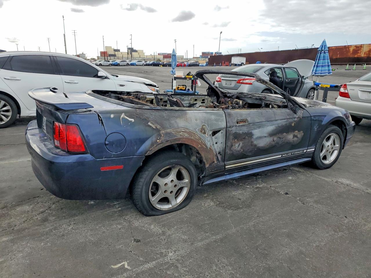 2001 Ford Mustang Blue vin: 1FAFP44421F111860