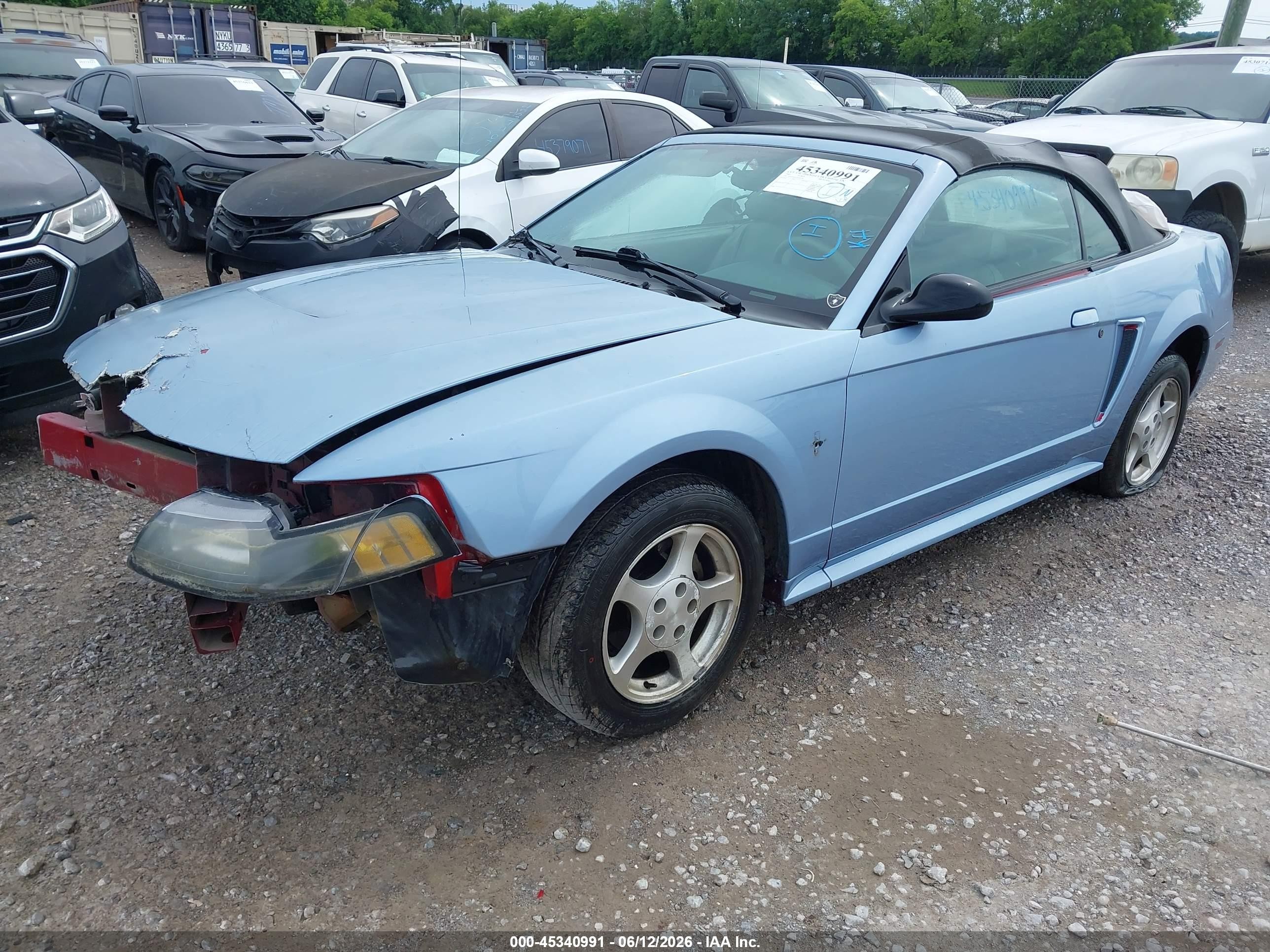 2003 Ford Mustang   Blue vin: 1FAFP44423F354538