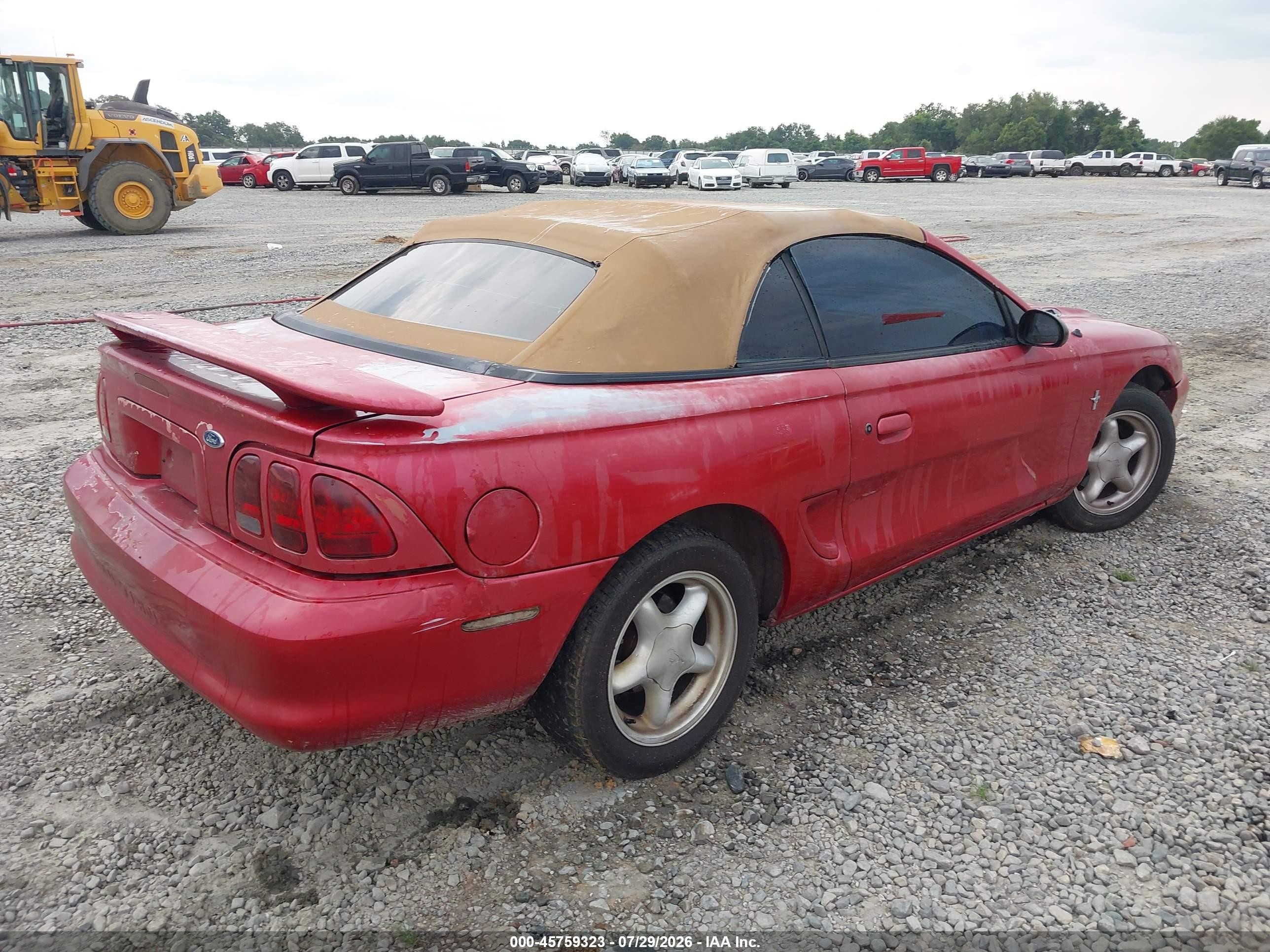 1998 Ford Mustang   Red vin: 1FAFP4442WF271776
