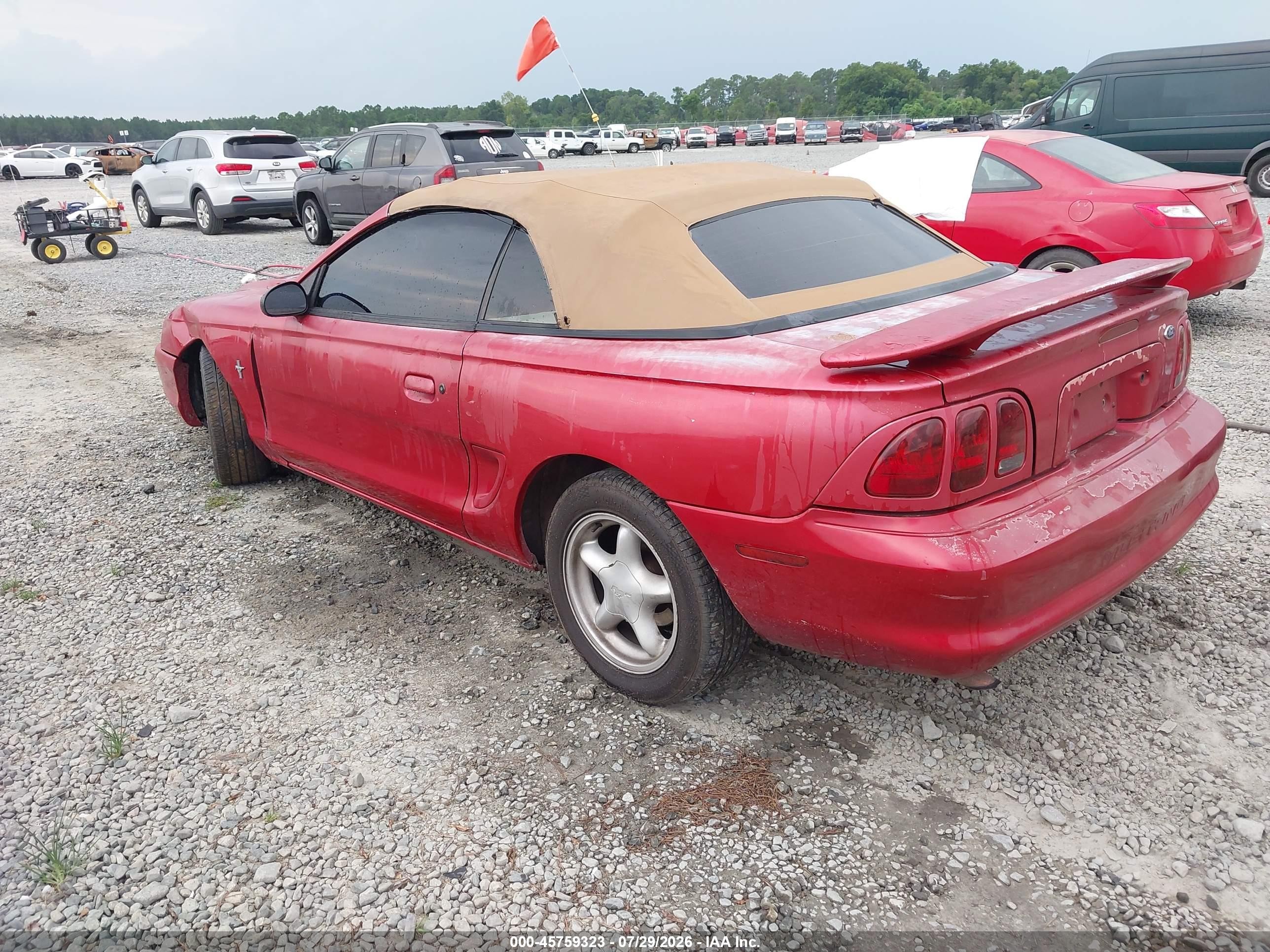 1998 Ford Mustang   Red vin: 1FAFP4442WF271776