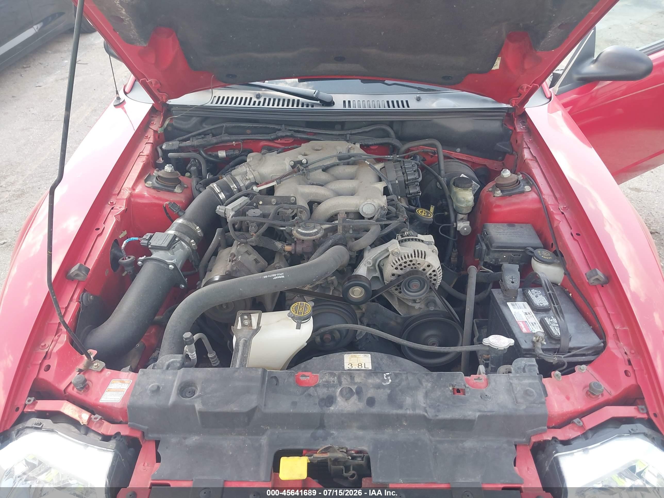 1999 Ford Mustang   Red vin: 1FAFP4442XF235491