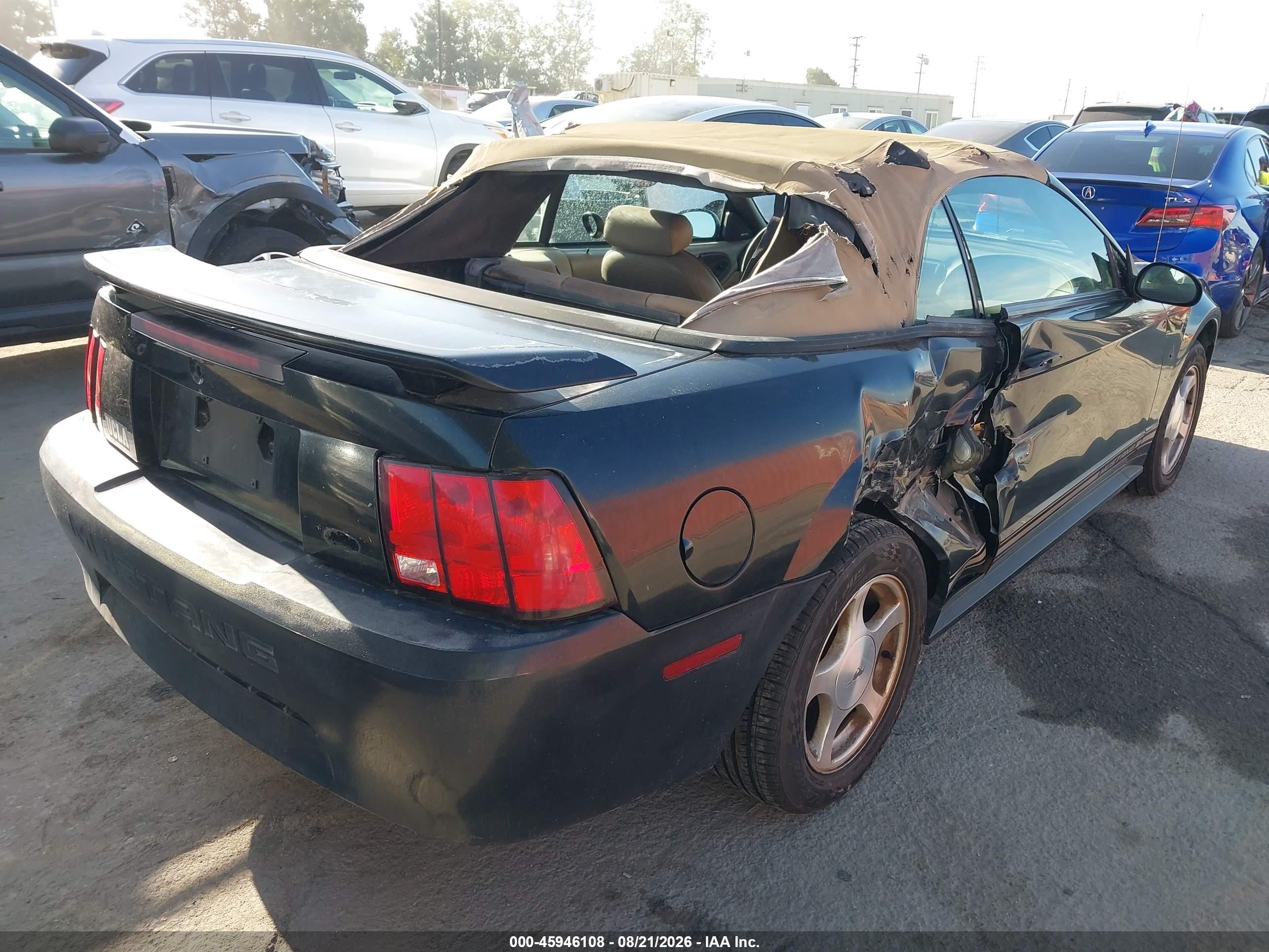 2001 Ford Mustang   Black vin: 1FAFP44431F216097