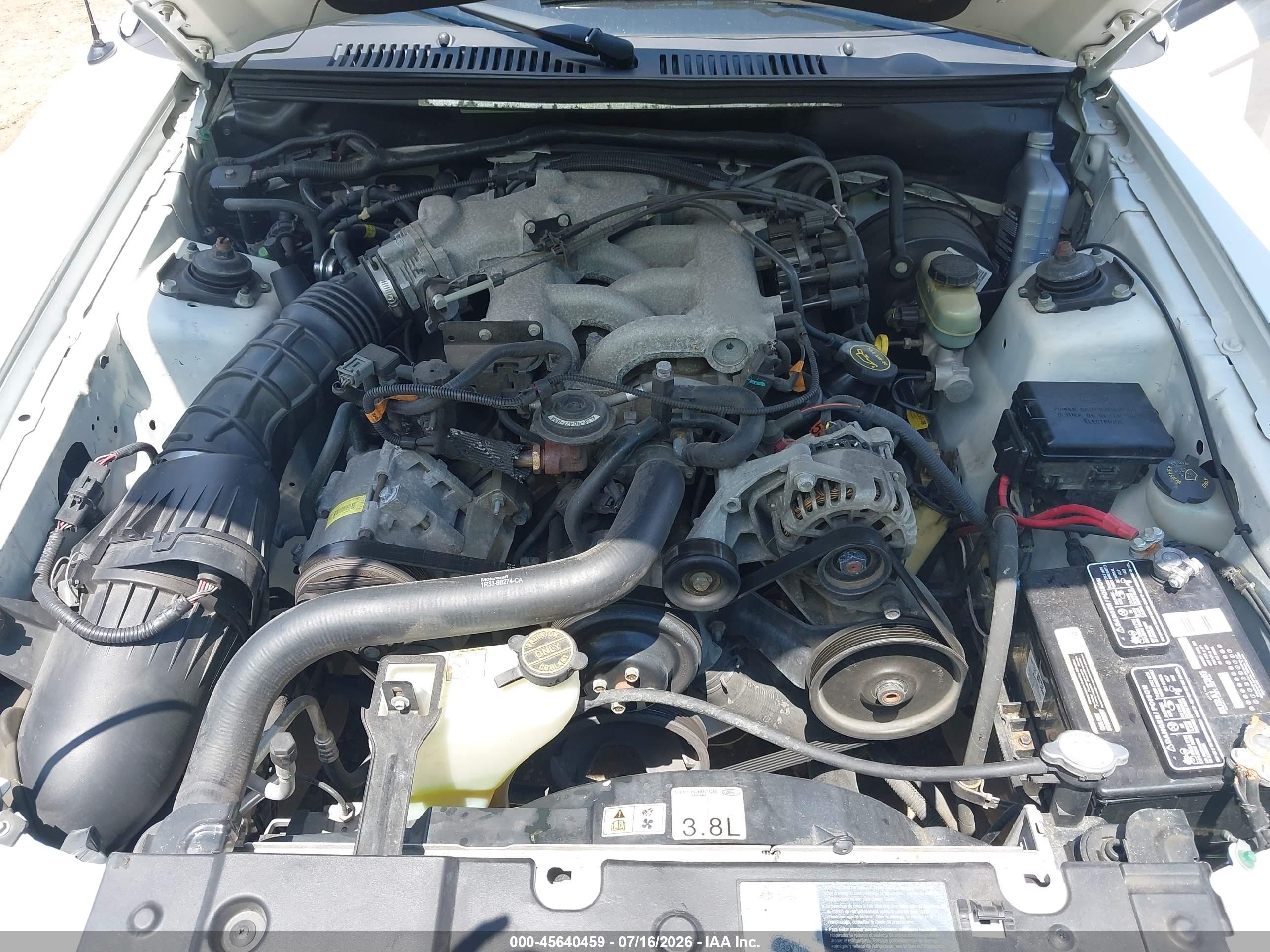 2002 Ford Mustang Deluxe/premium White vin: 1FAFP44432F176346