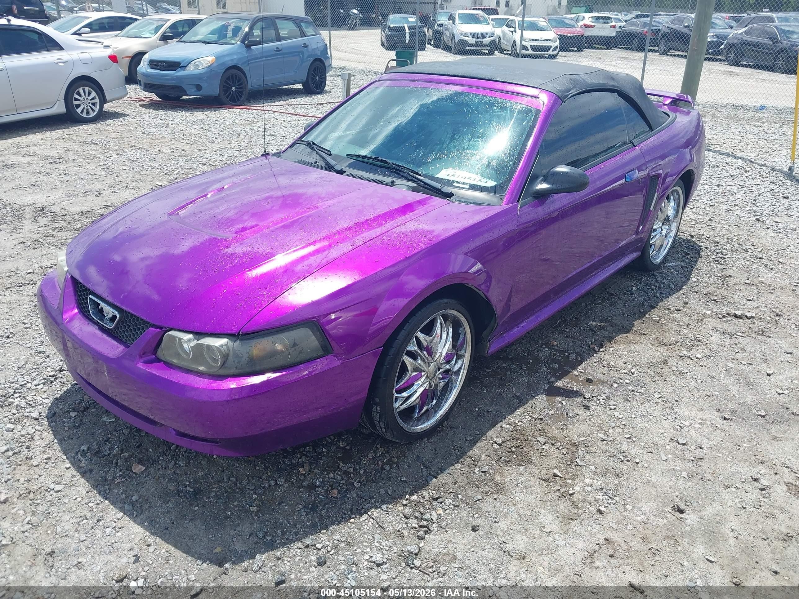 2003 Ford Mustang   Purple vin: 1FAFP44433F334945