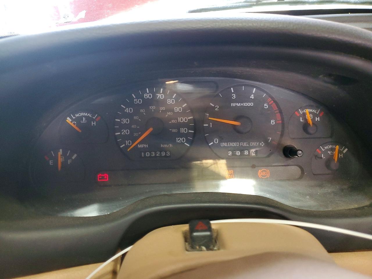1998 Ford Mustang Red vin: 1FAFP4443WF227169