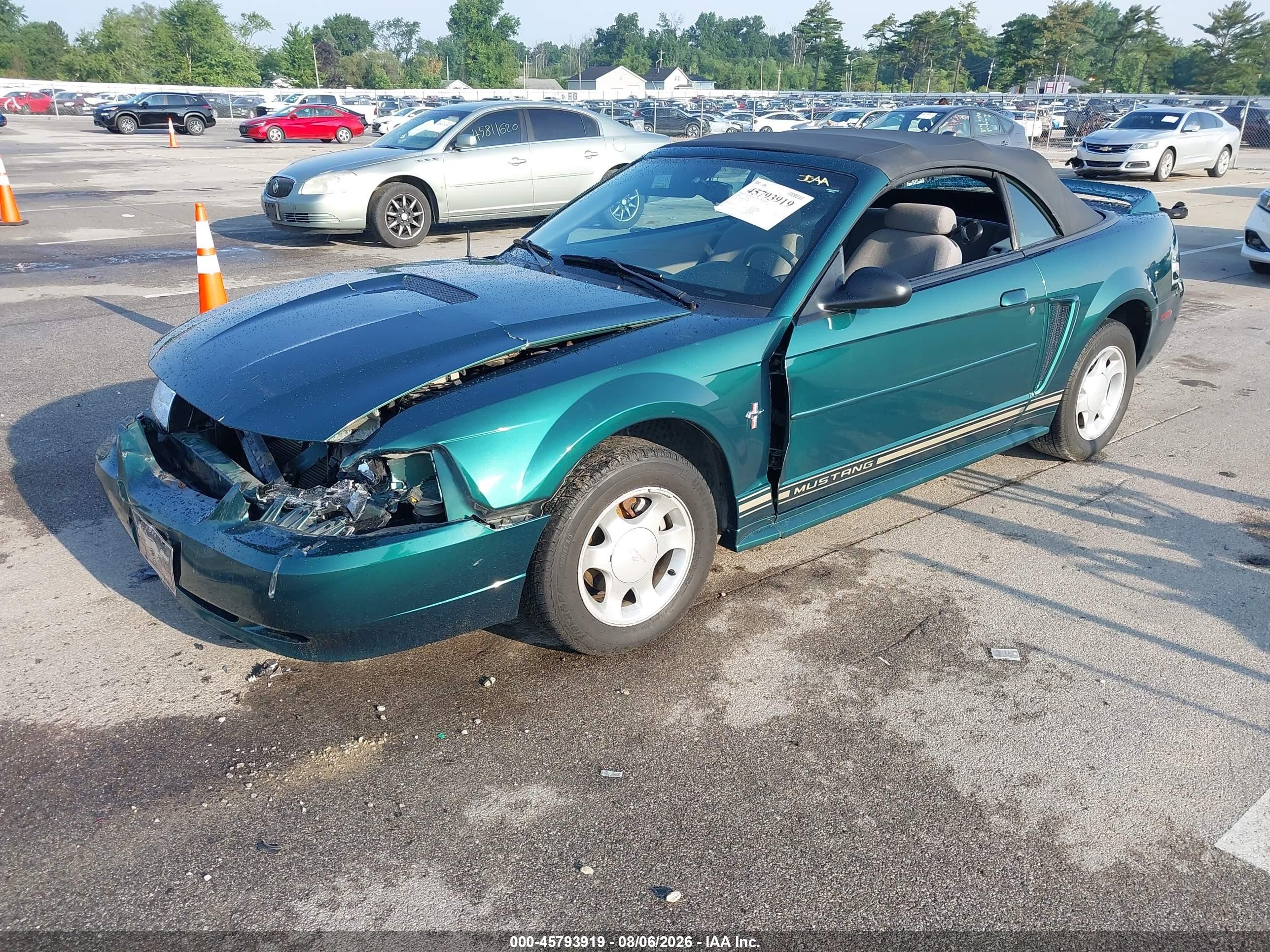 2000 Ford Mustang   Зеленый vin: 1FAFP4443YF283700