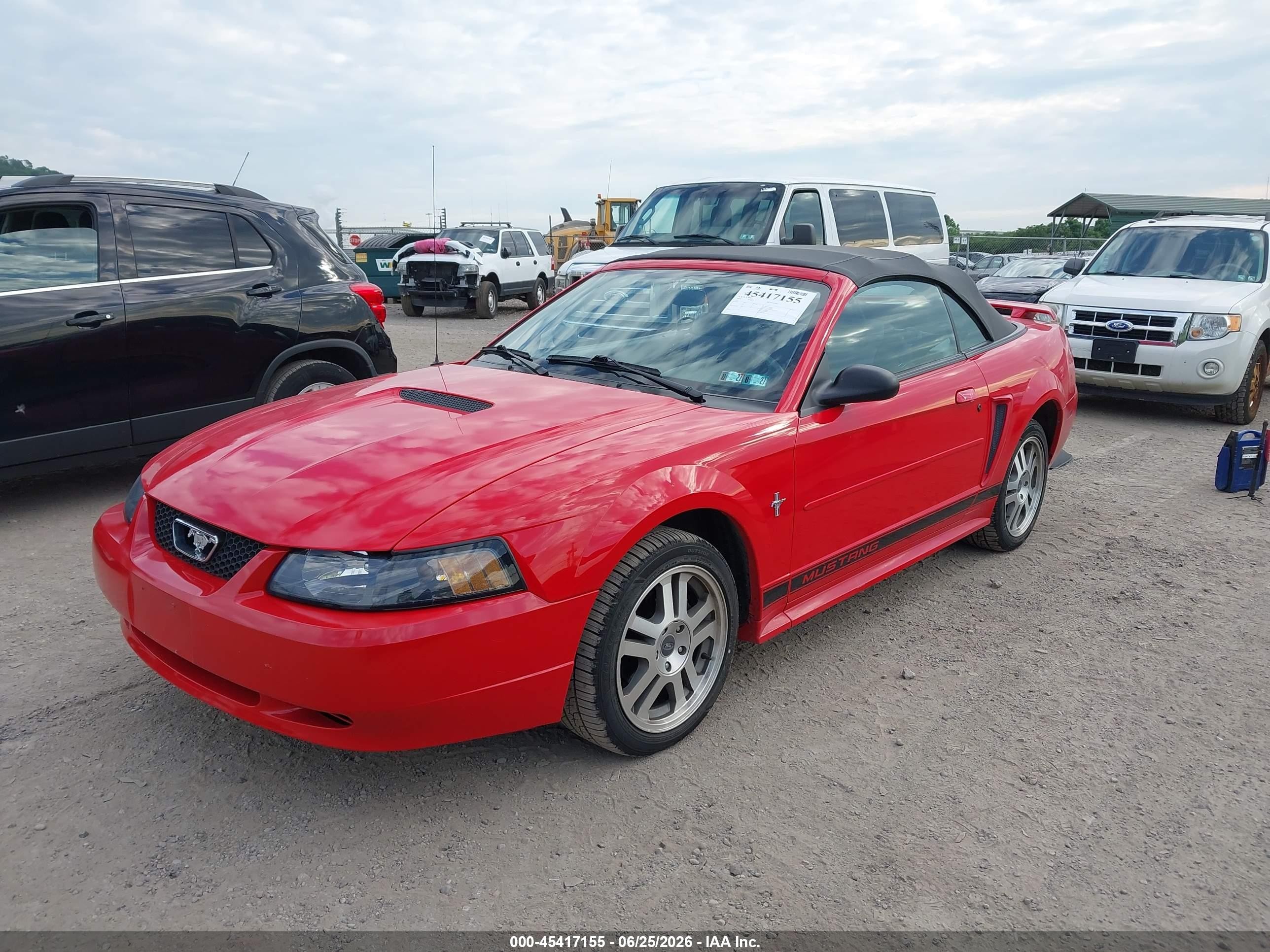 2002 Ford Mustang Deluxe/premium Red vin: 1FAFP44442F175853