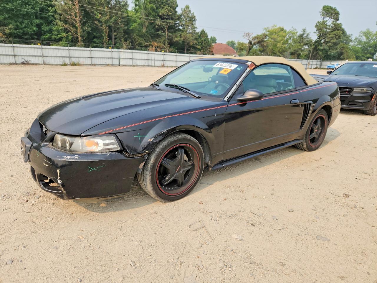2003 Ford Mustang Black vin: 1FAFP44443F341256