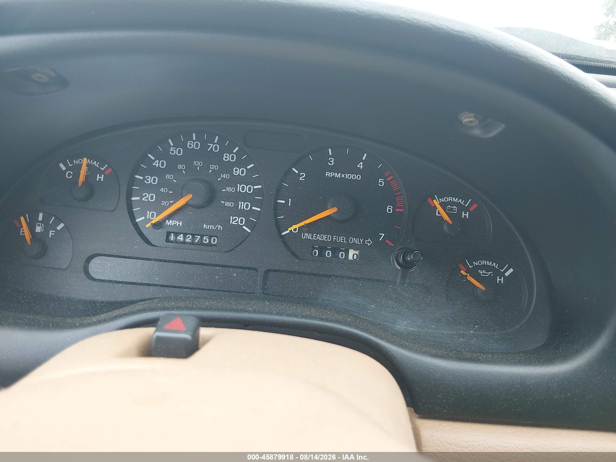 1998 Ford Mustang   Серый vin: 1FAFP4445WF226203
