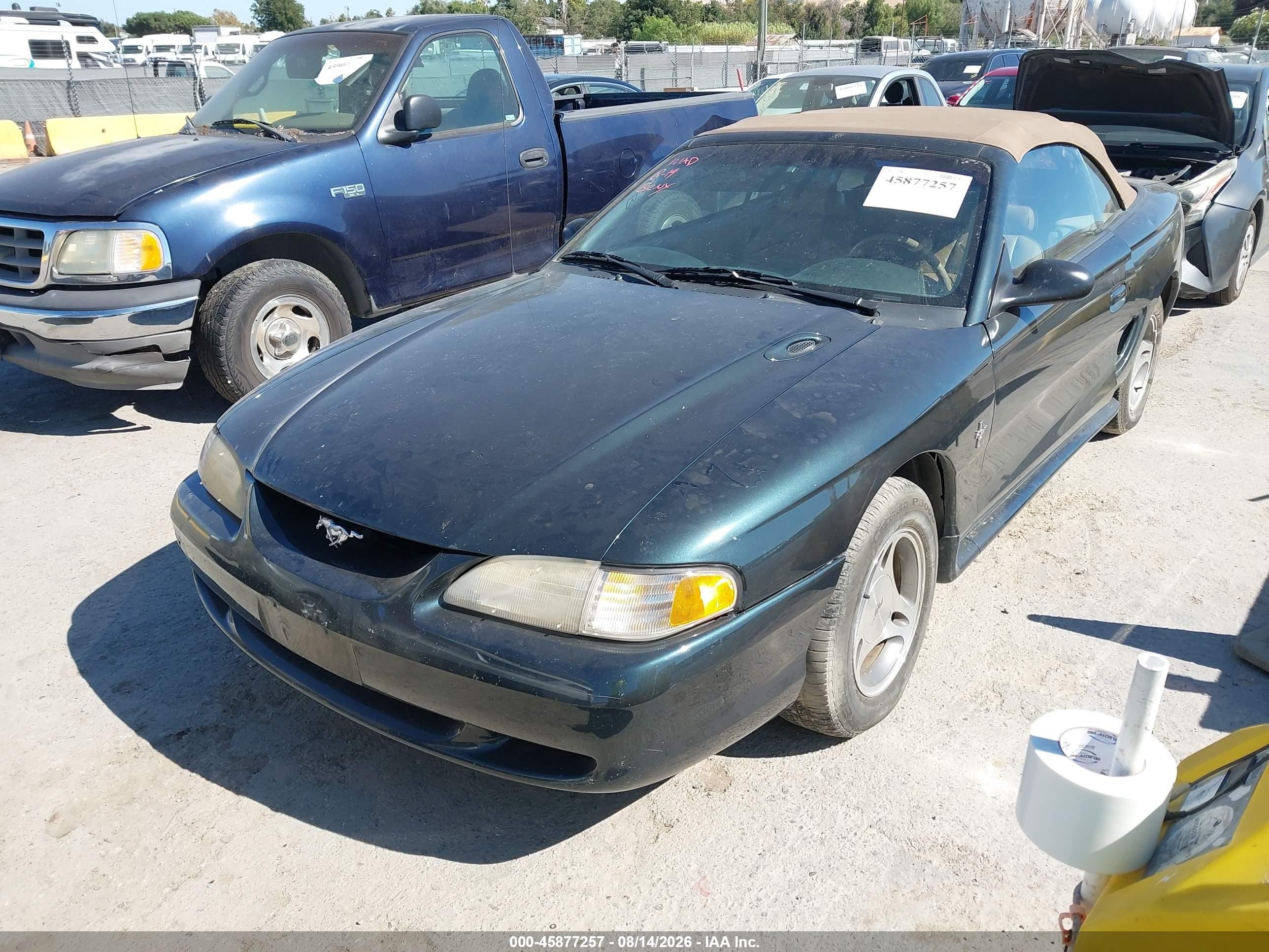 1998 Ford Mustang   Зеленый vin: 1FAFP4445WF230817