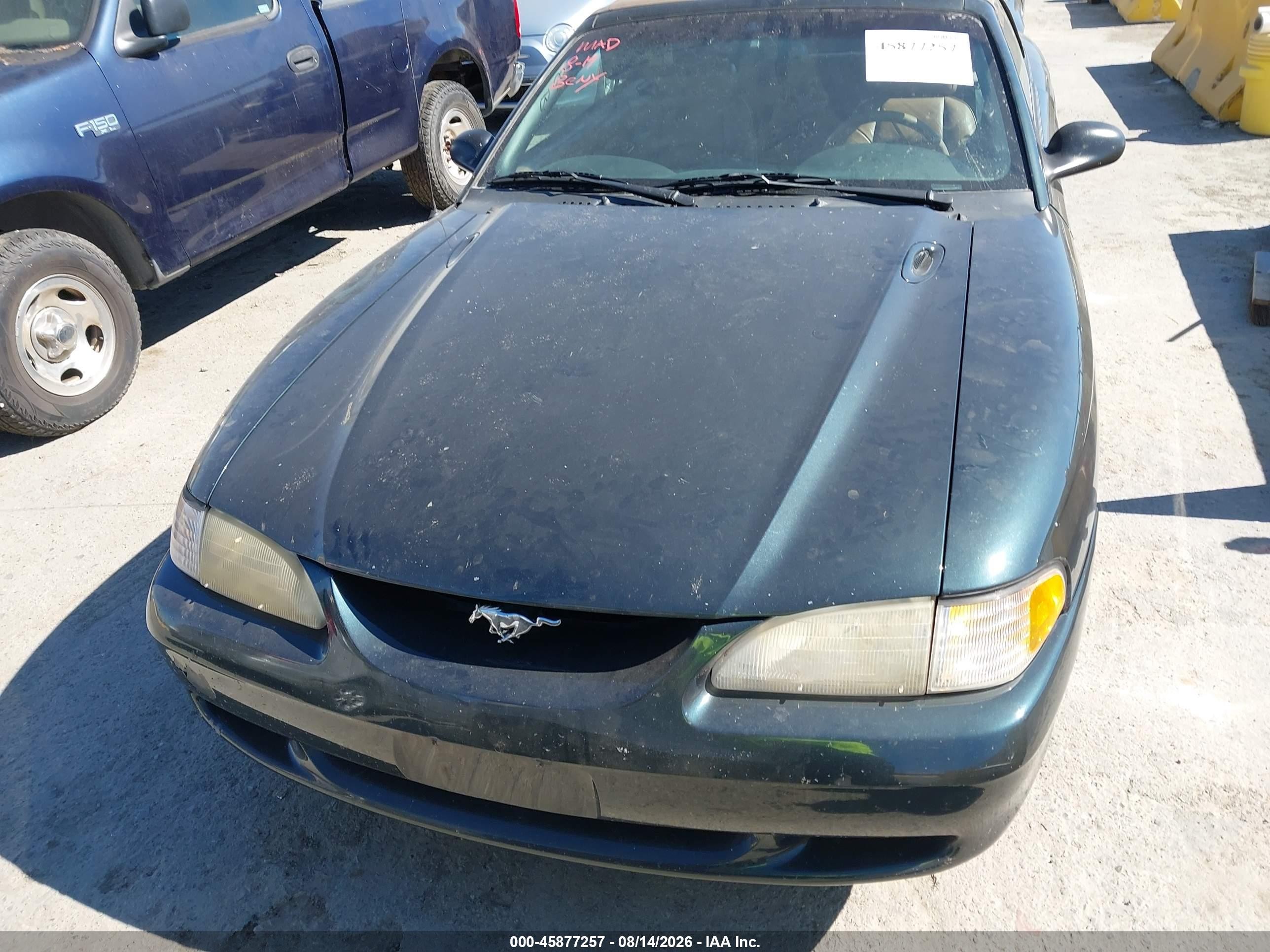 1998 Ford Mustang   Зеленый vin: 1FAFP4445WF230817