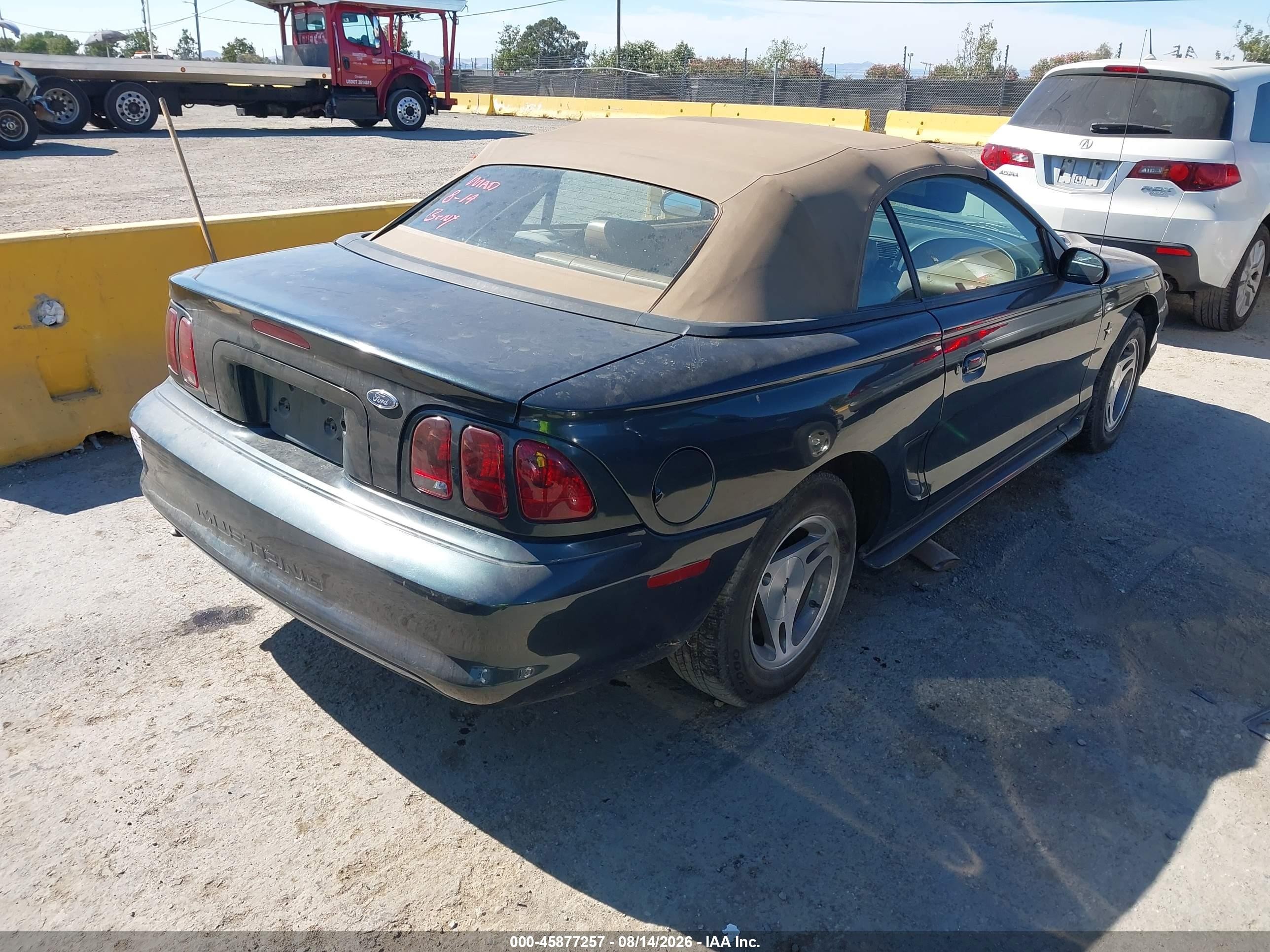1998 Ford Mustang   Зеленый vin: 1FAFP4445WF230817