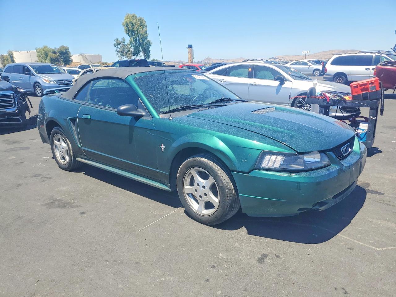 2002 Ford Mustang Green vin: 1FAFP44462F233106