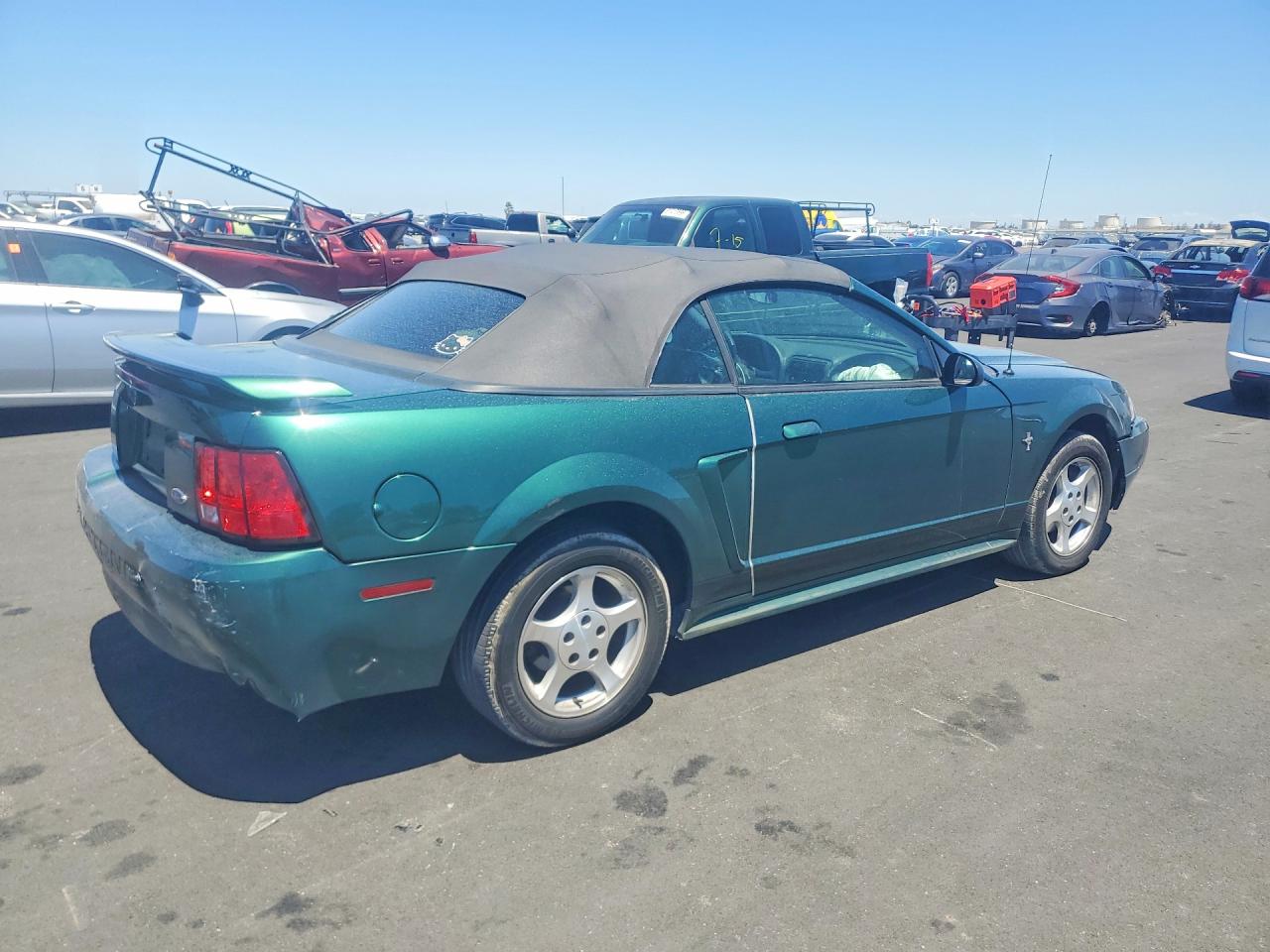 2002 Ford Mustang Green vin: 1FAFP44462F233106